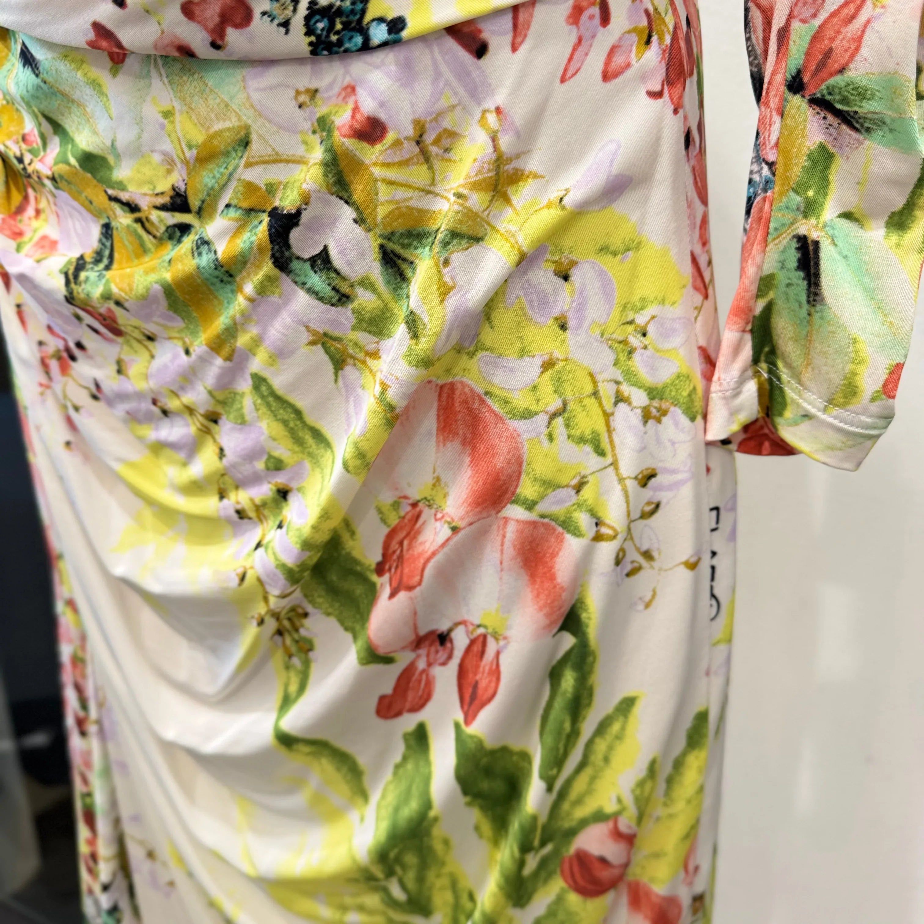 Roberto Cavalli Class Floral Dress 38 White Multicolour - Lost Designer