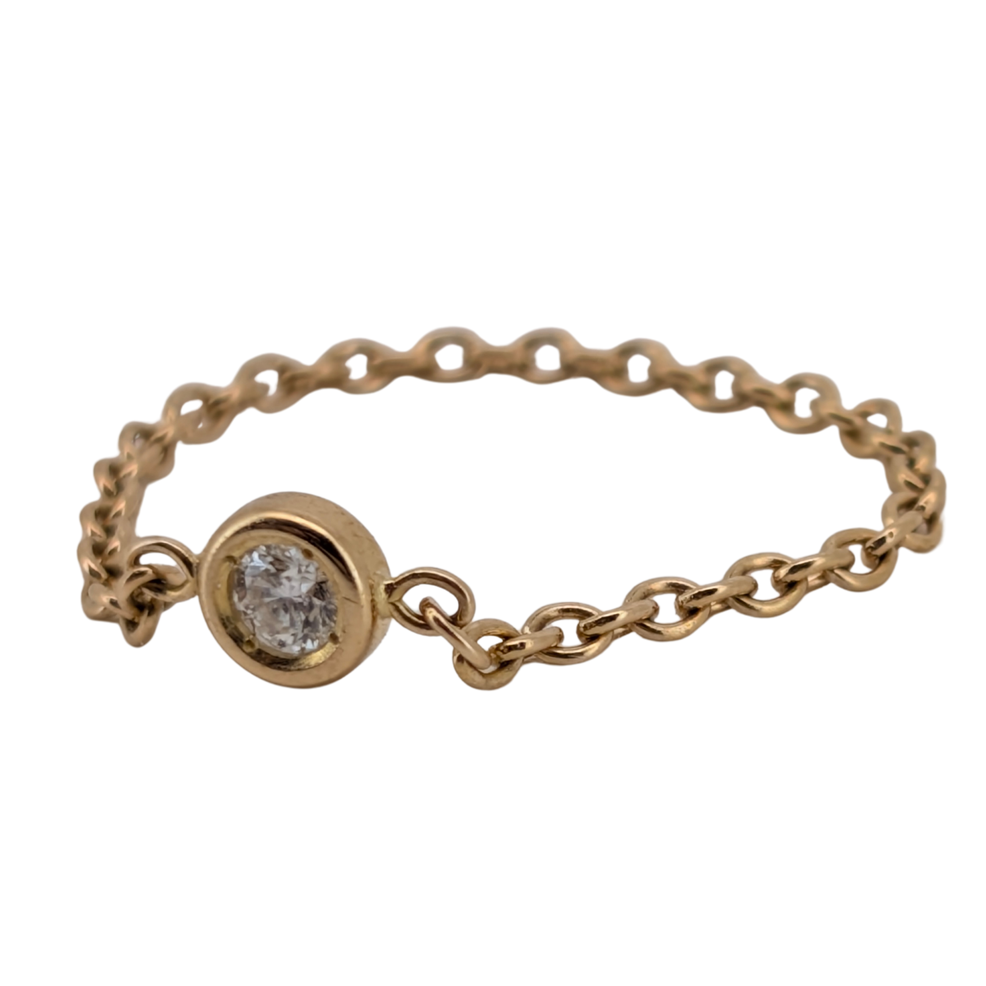 Christian Dior 18k Gold Ring With 0.05Ct Diamond