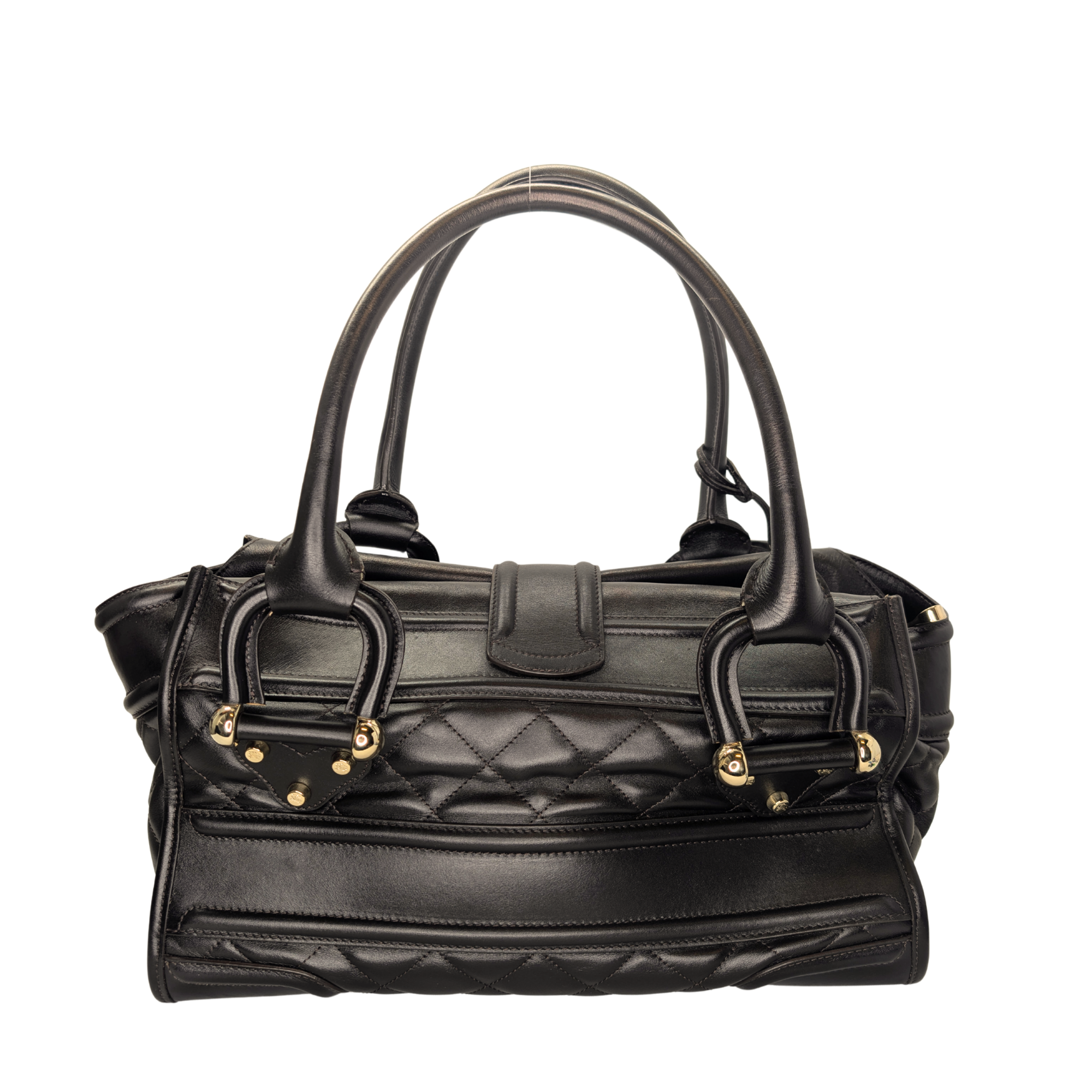 Burberry Quilted Manor Shoulder Bag Brown/Black