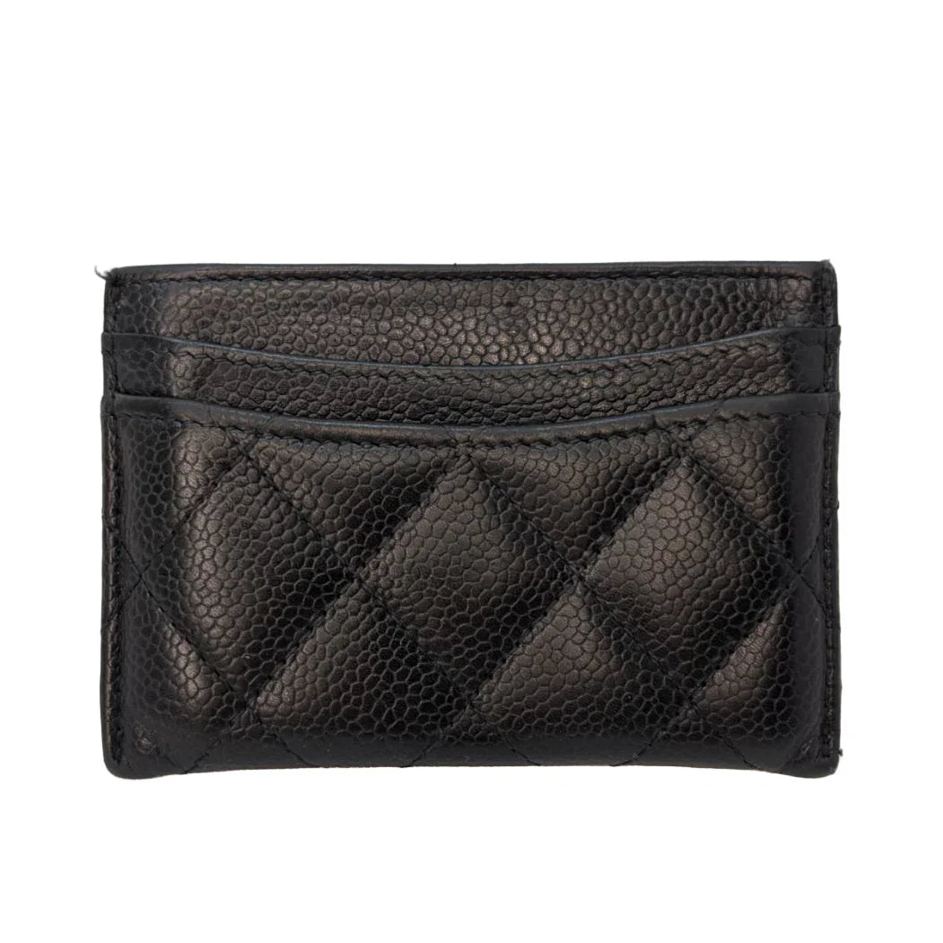 Chanel Classic Black Card Holder Black - Lost Designer