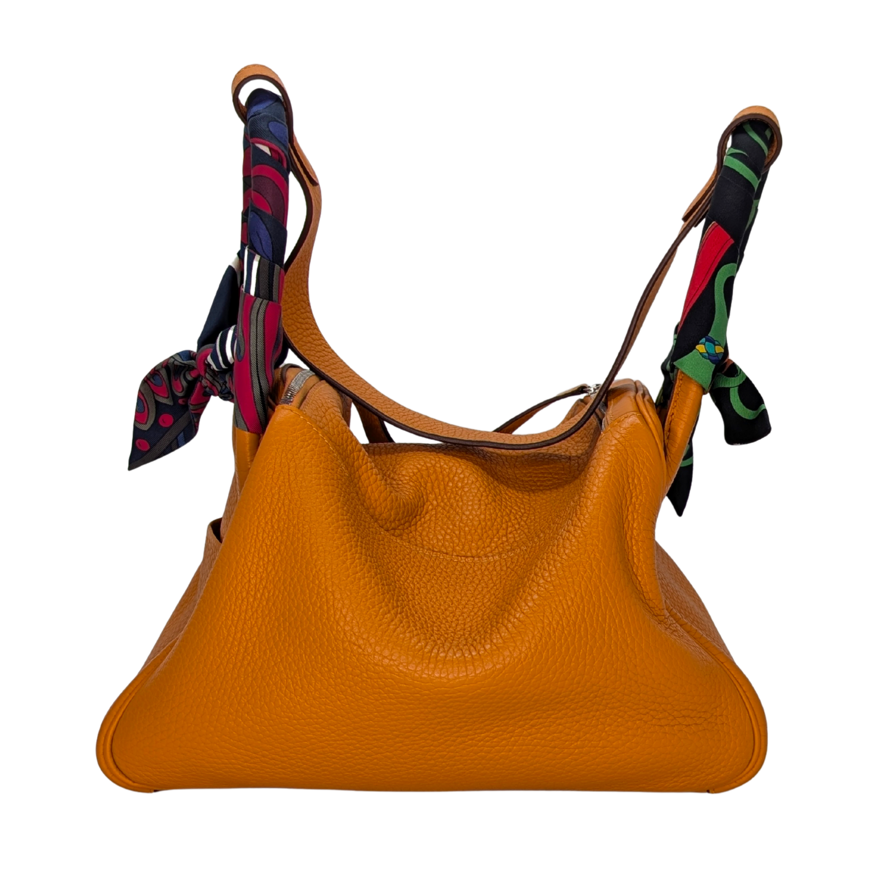 Hermes Lindy Clemence Handbag 26 C stamp SHW Orange