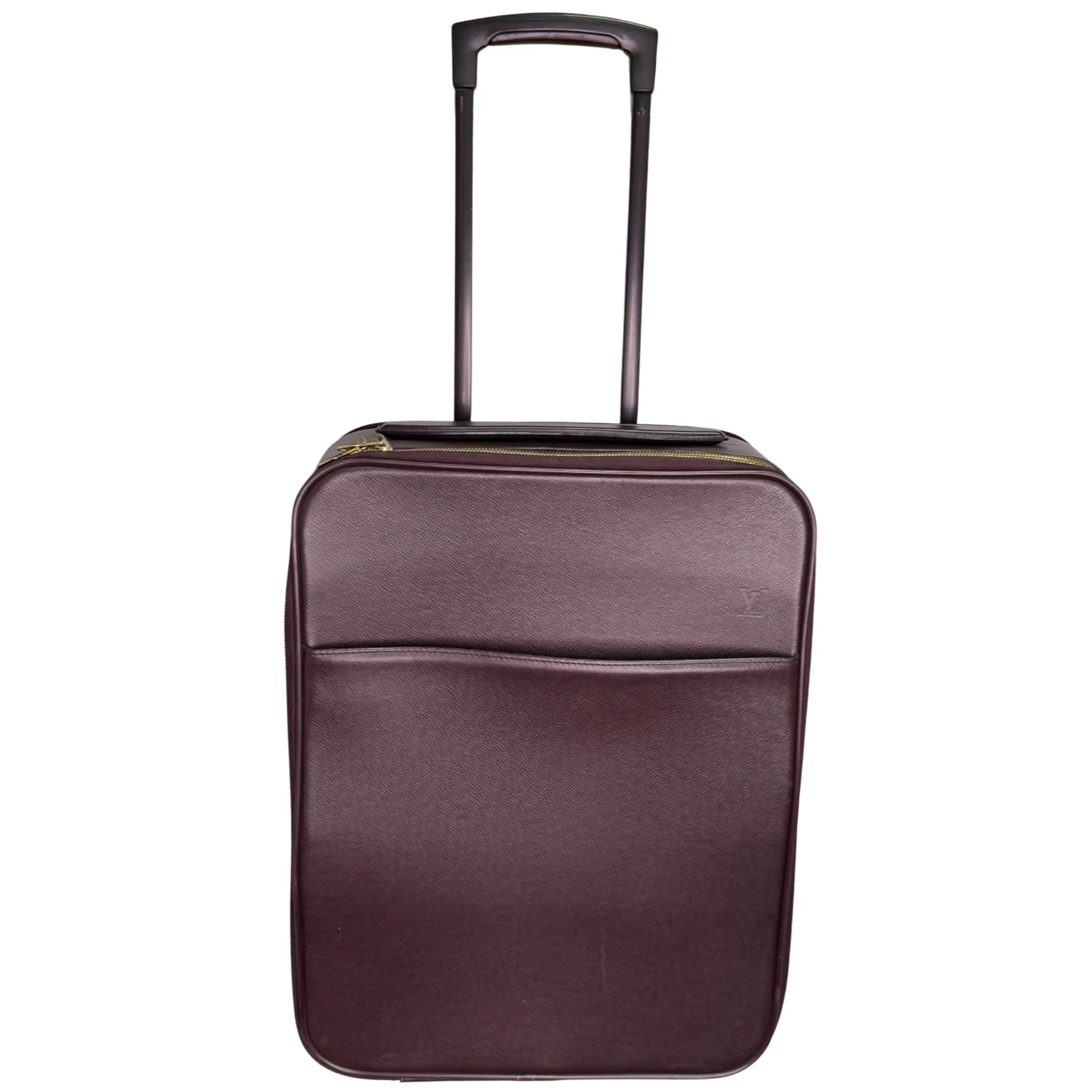 Louis Vuitton Pegase 45 Luggage Bag Leather Burgundy - Lost Designer