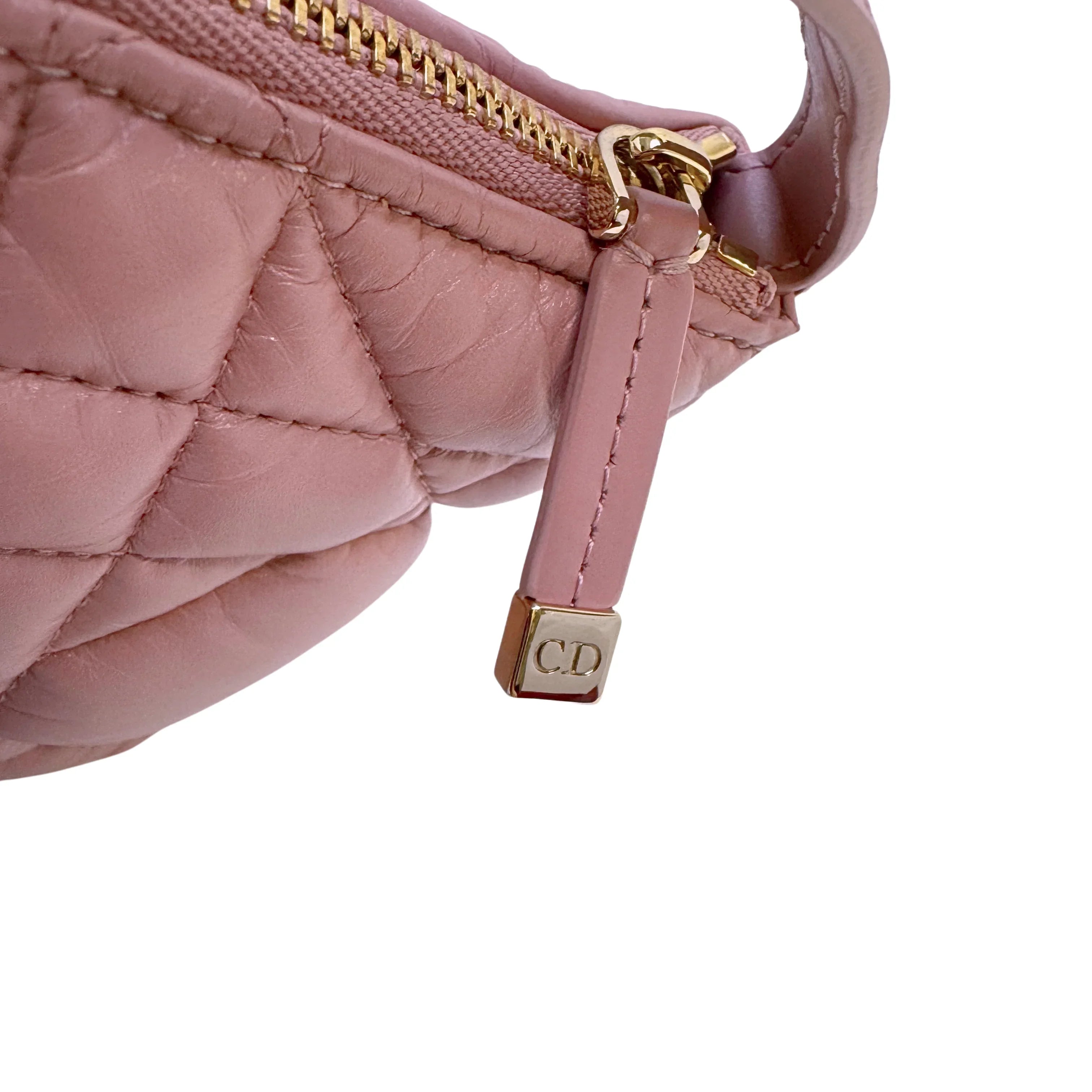 Dior Macrocannage Nomad Travel Pouch Bag Calfskin Pink - Lost Designer