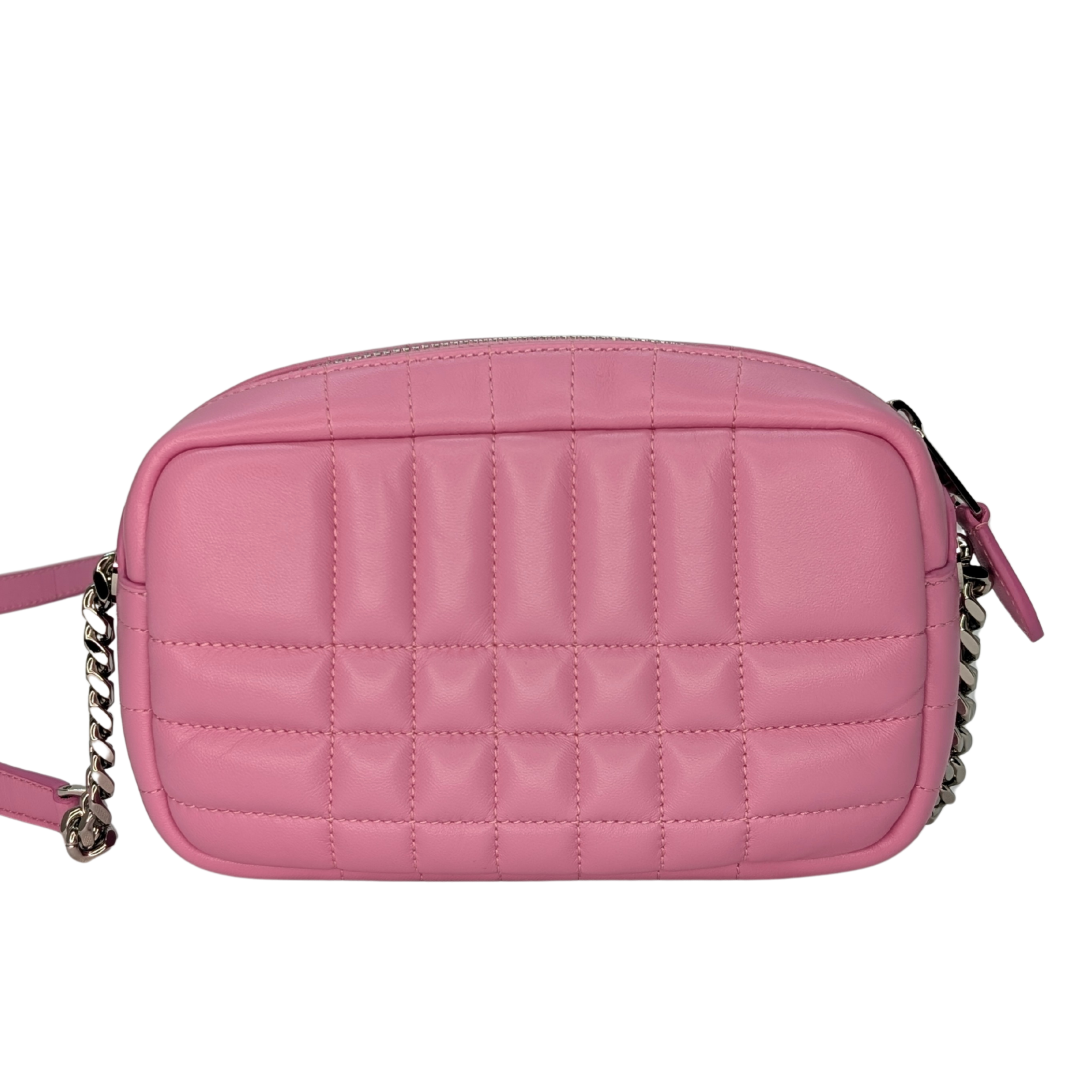 Burberry TB Mini Quilted Lambskin Lola Camera Bag Pink