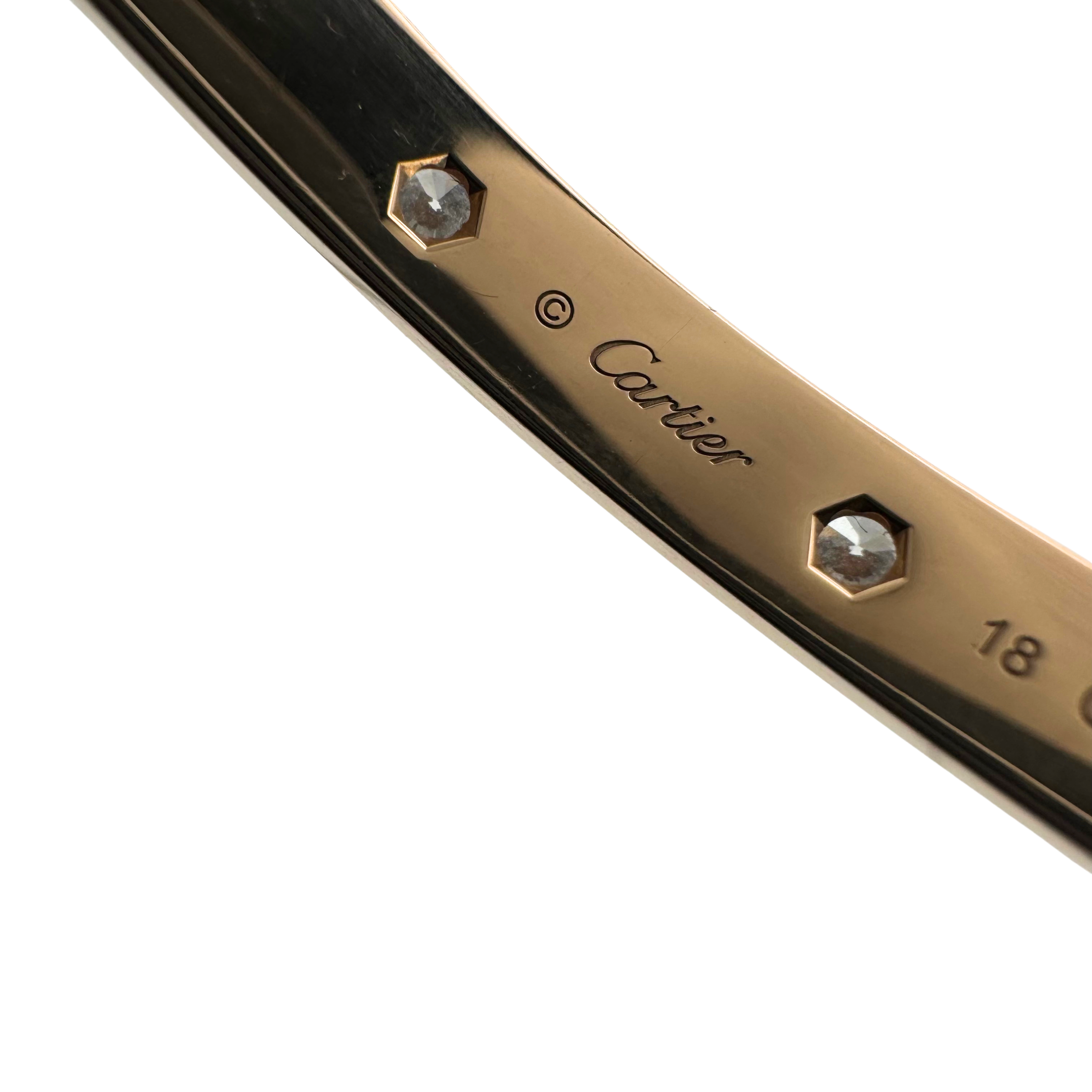Cartier Love Bracelet Classic model 10 Diamonds size 18