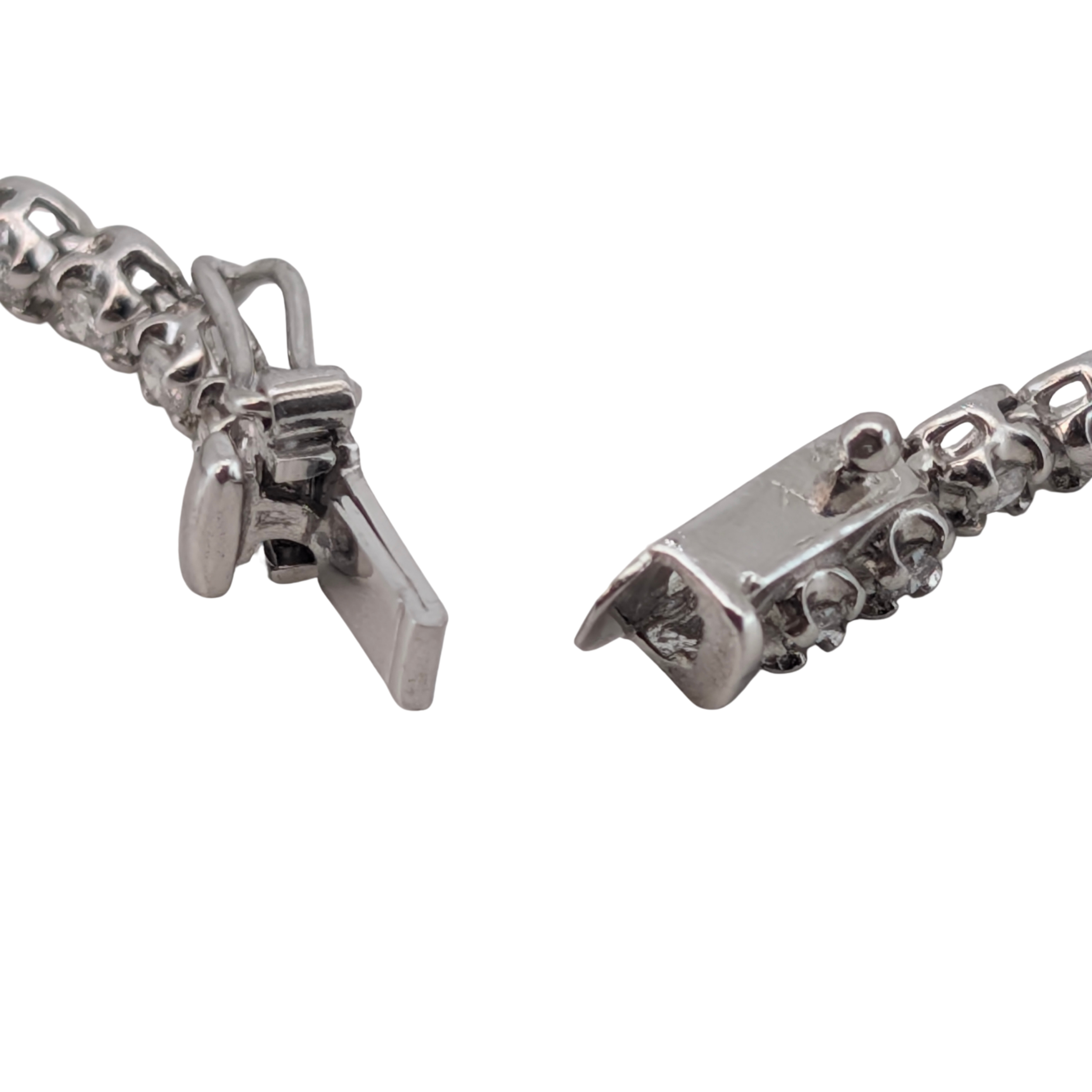 3.00Ct Natural Diamond Tennis Necklace In Platinum