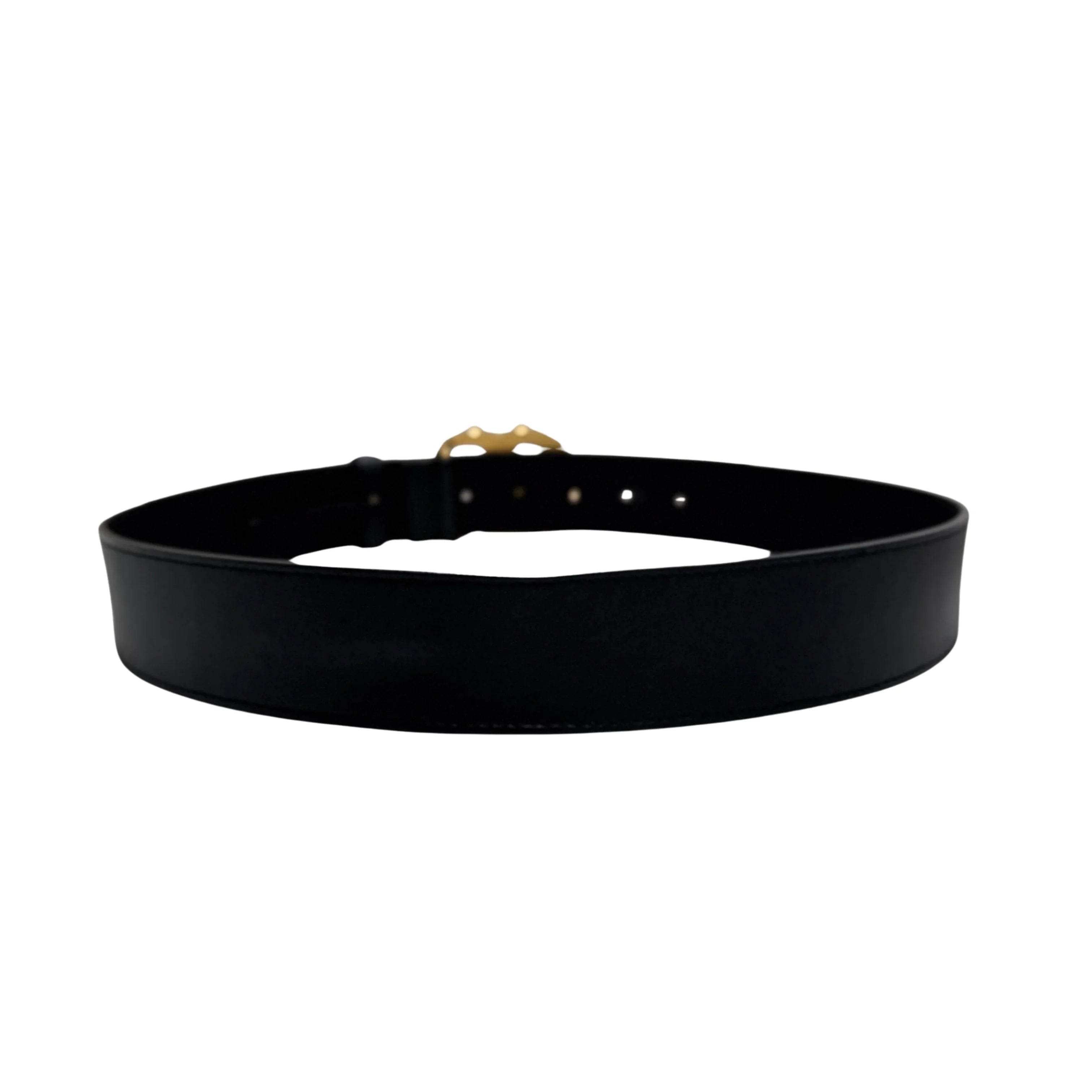 Gucci GG Marmont Wide Belt Leather Black 85/34 - Lost Designer