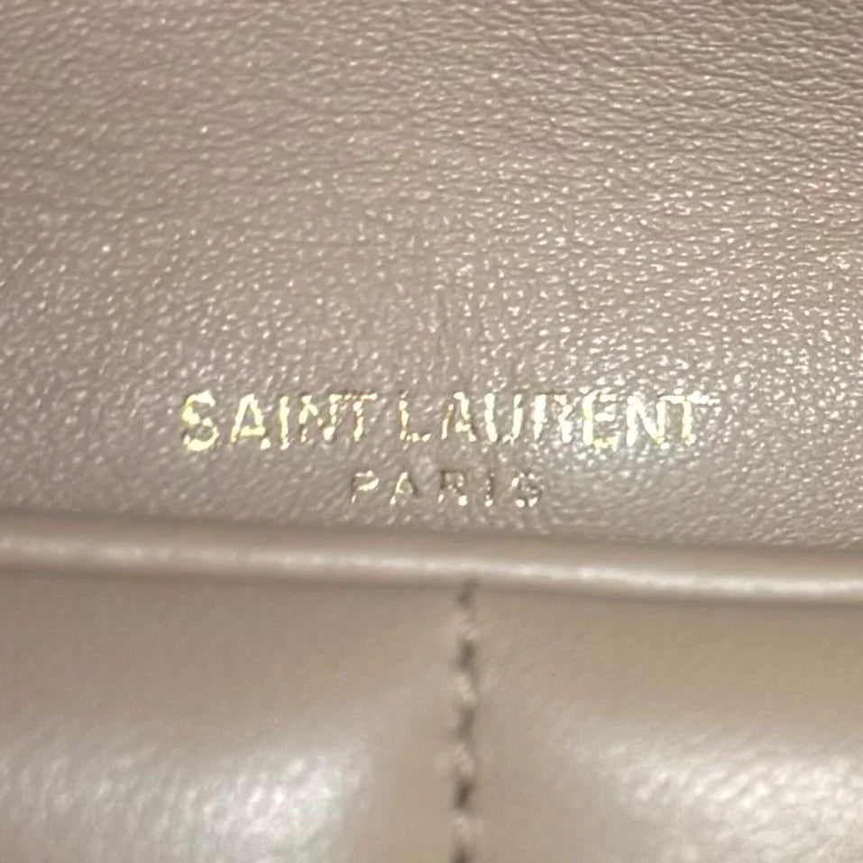 Saint Laurent Lambskin Toy Loulou Puffer Chain Bag – Dark Beige - Lost Designer