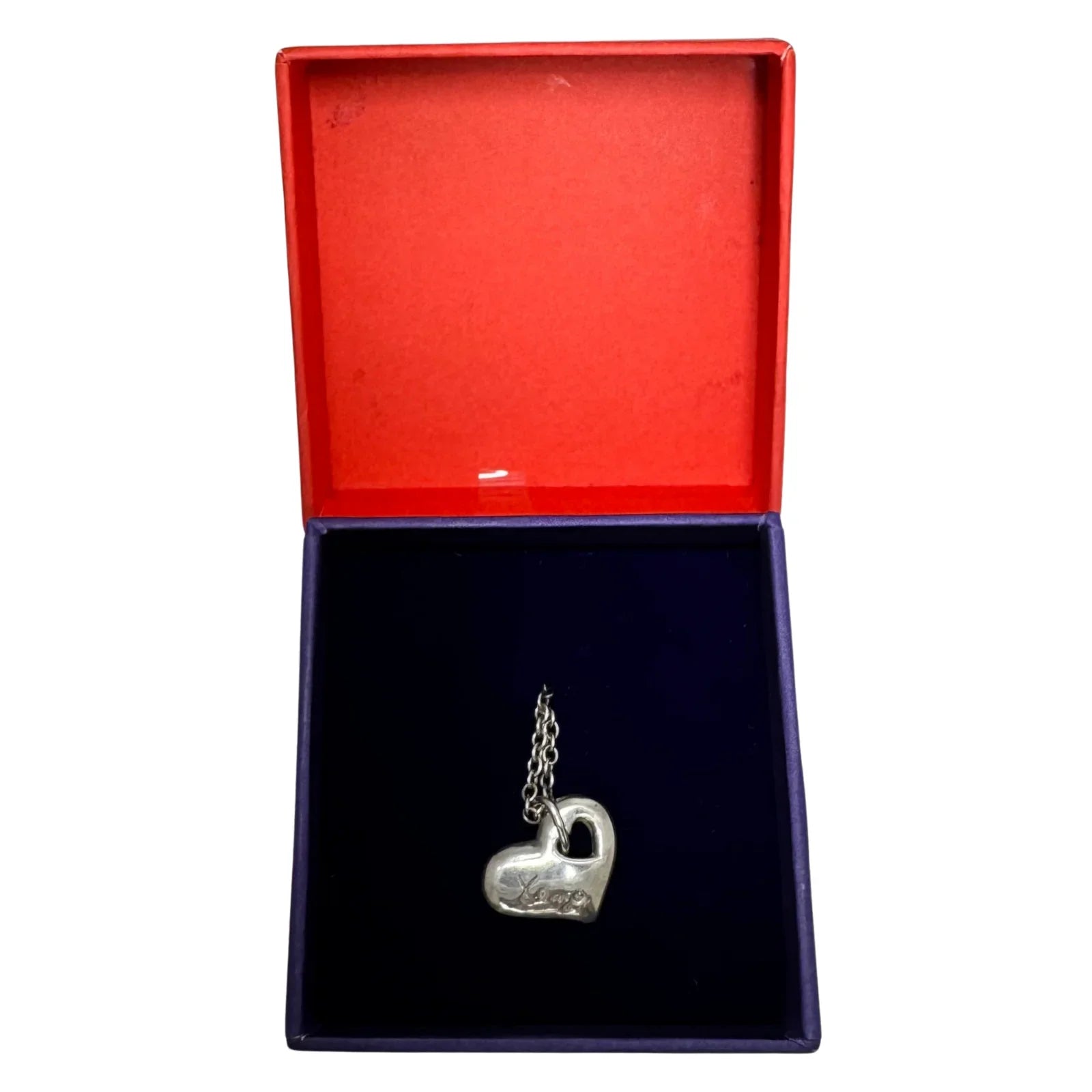 Kenzo Sterling Silver Heart Charm Bracelet