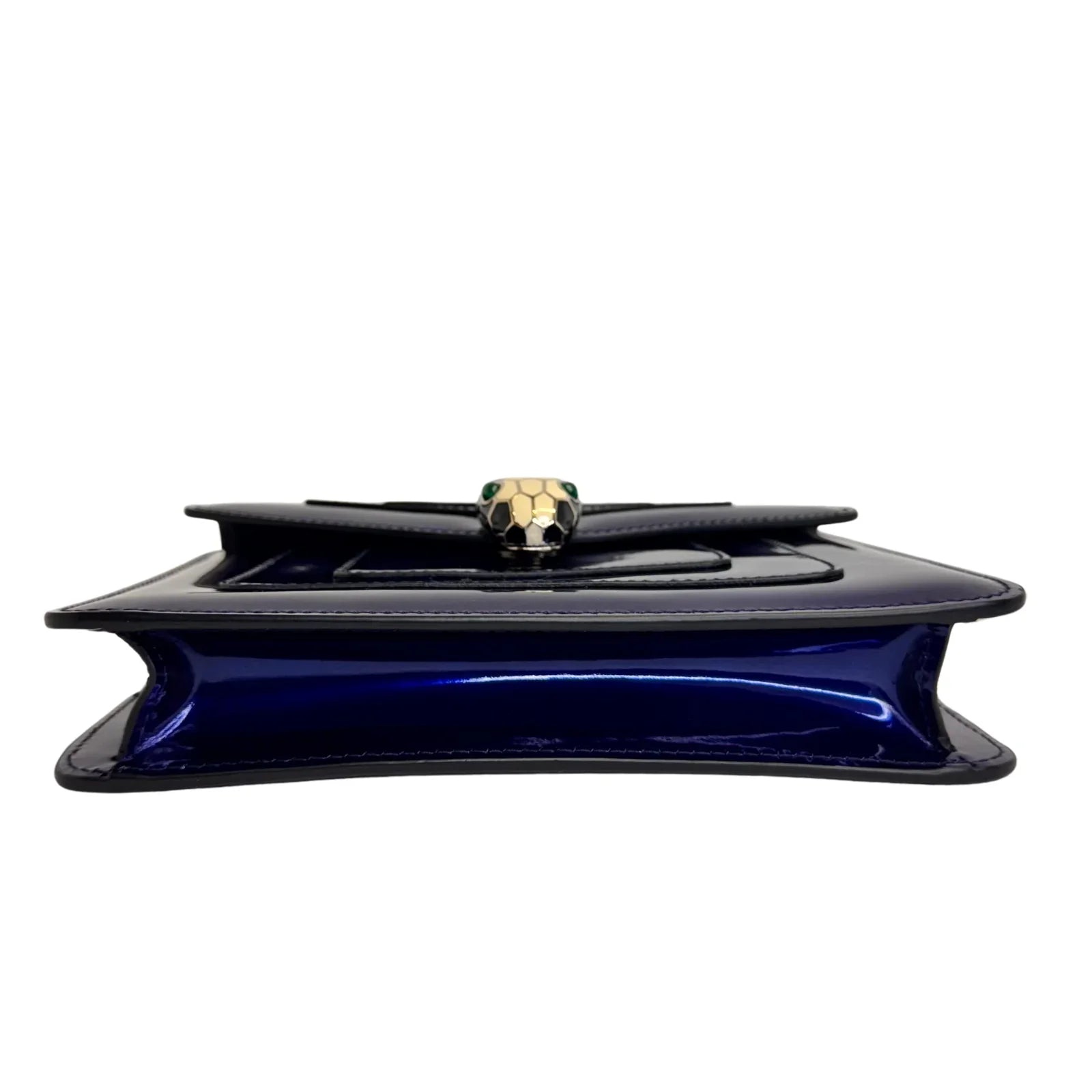 Bvlgari Serpenti patent leather handbag Blue