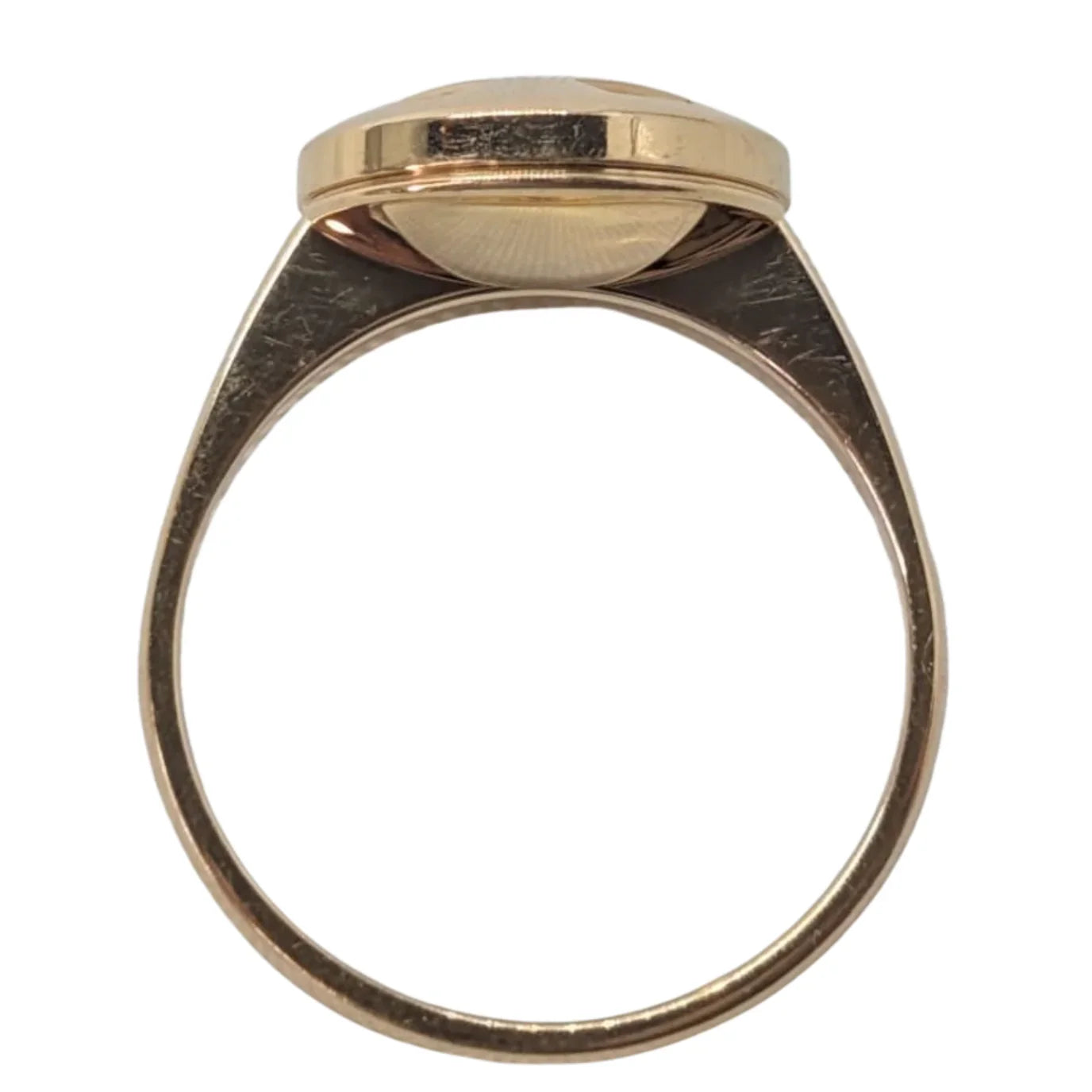 Cartier Pasha Mother Of Pearl 18K Gold Ring Size M½ - Lost Designer