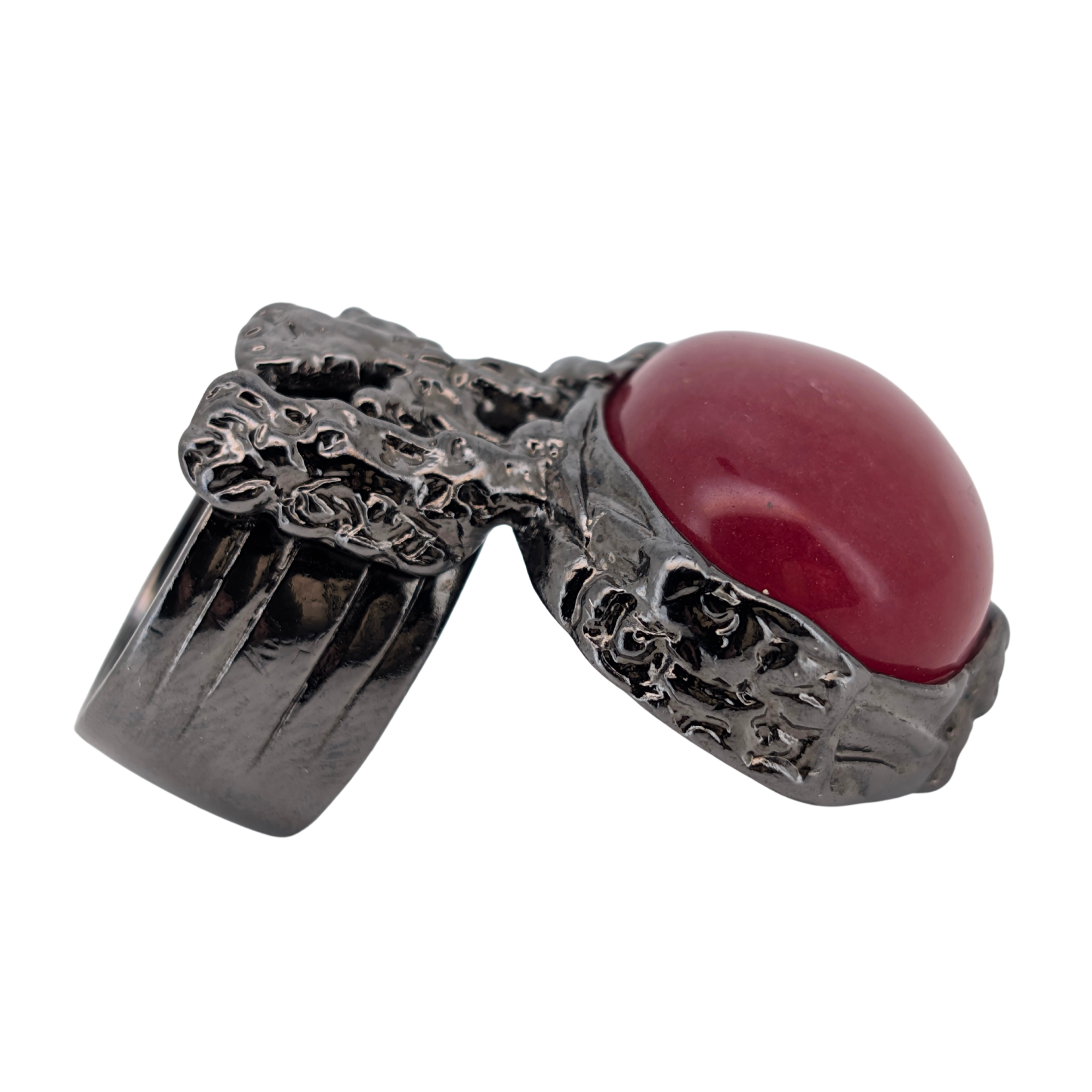 Yves Saint Laurent Arty Red Enamel Ring Size 56/P½