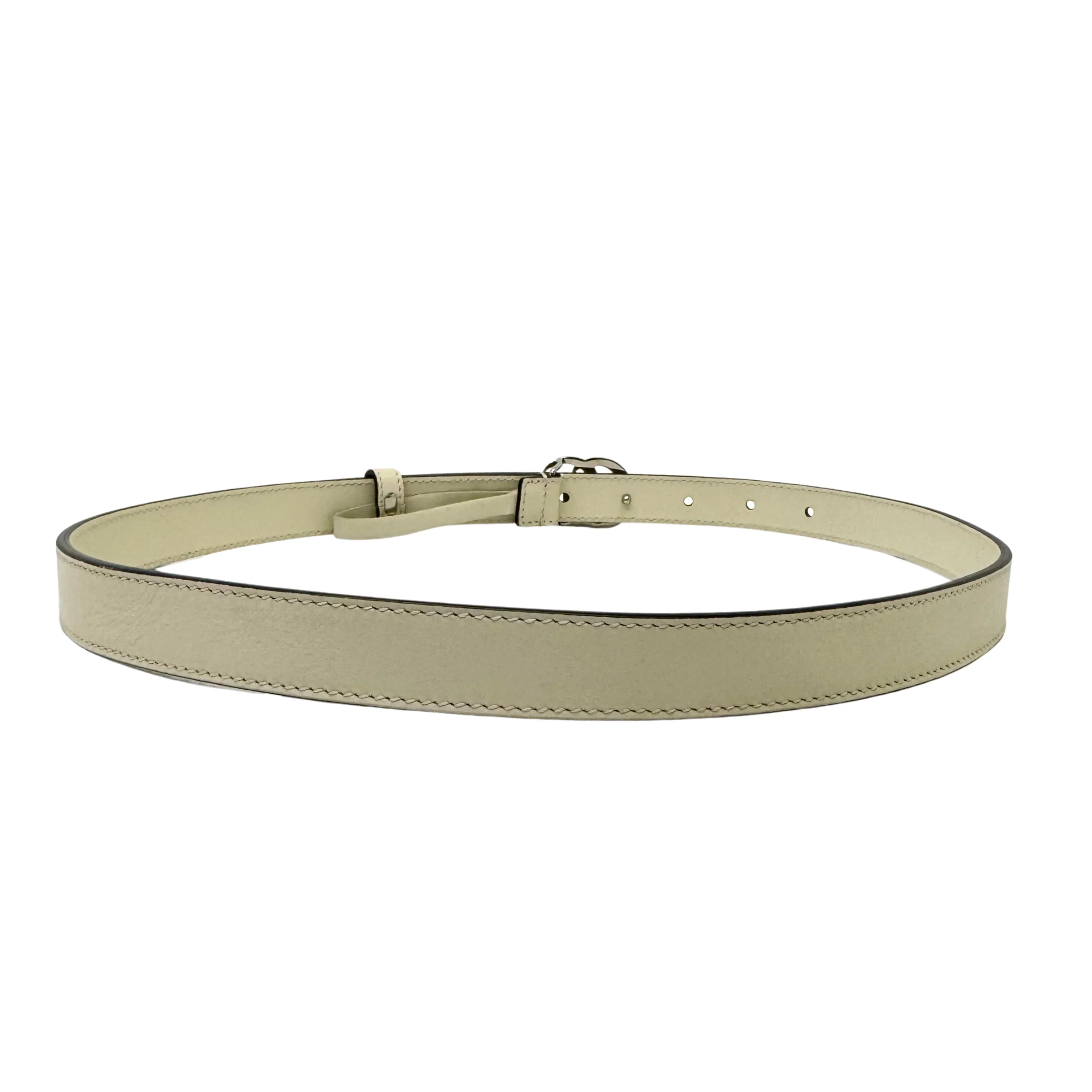 Gucci GG Marmont Thin Belt White 90