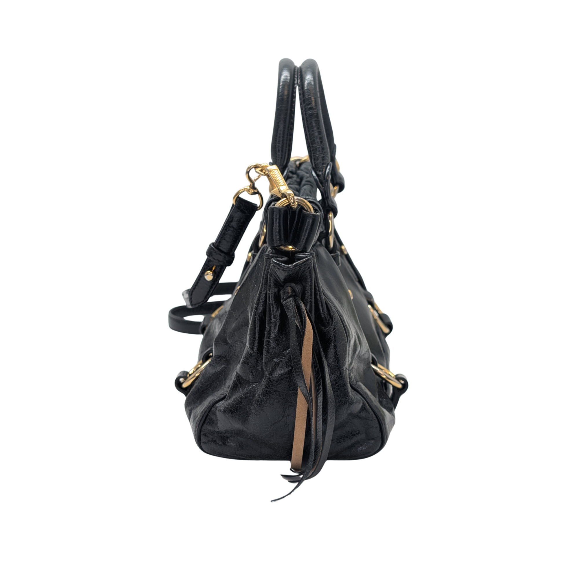 Miu Miu Vitello Crossbody Bag Black