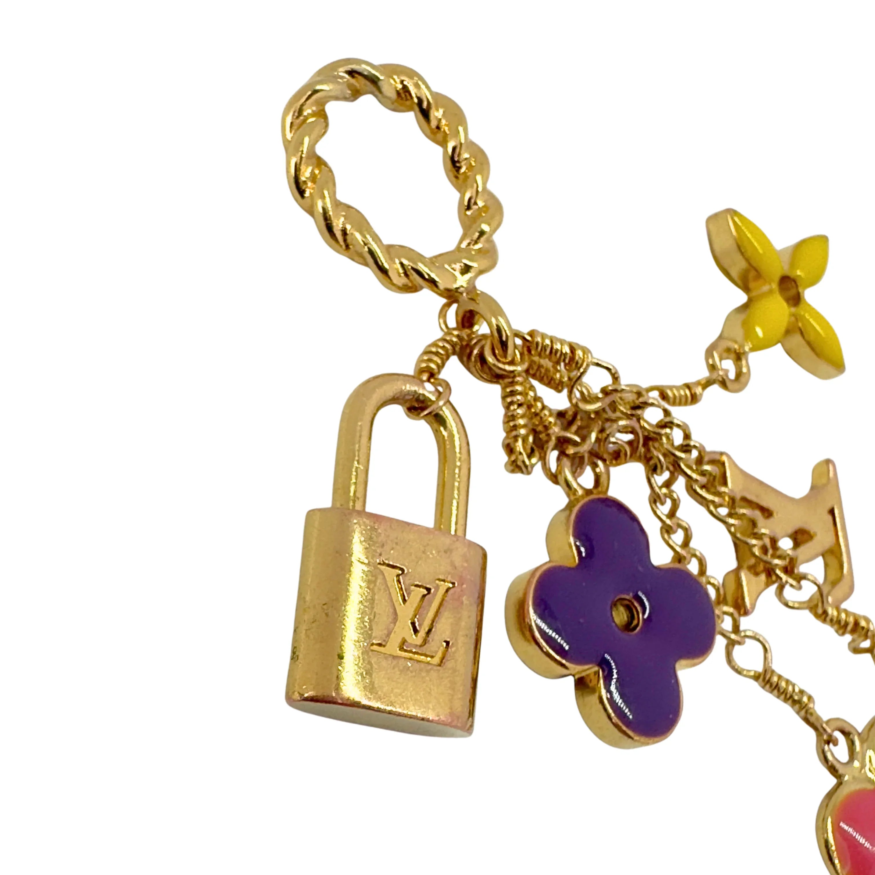 Louis Vuitton Flower, Heart & Lock Bag Charm - Lost Designer