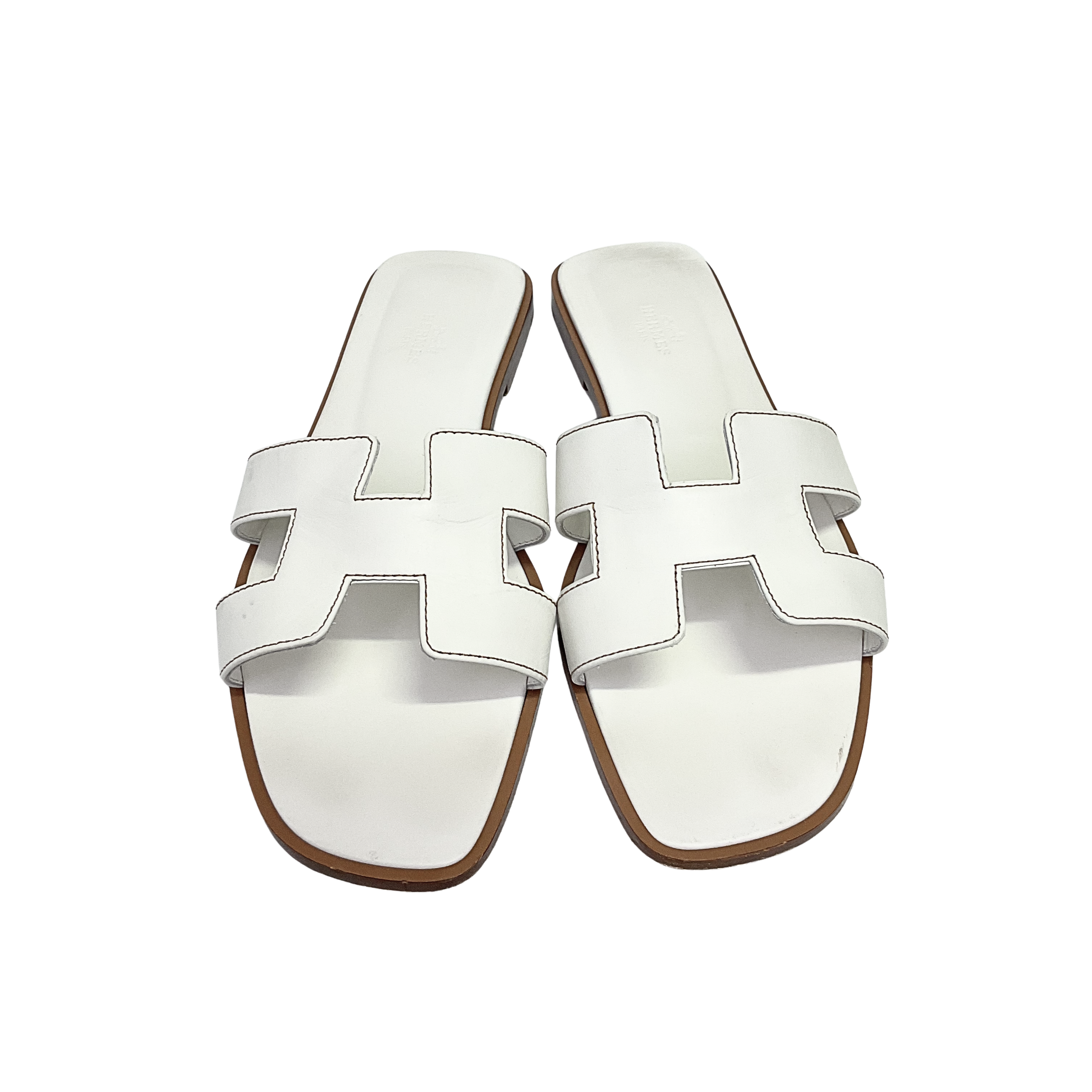 Hermes Oran Sandals White size 41