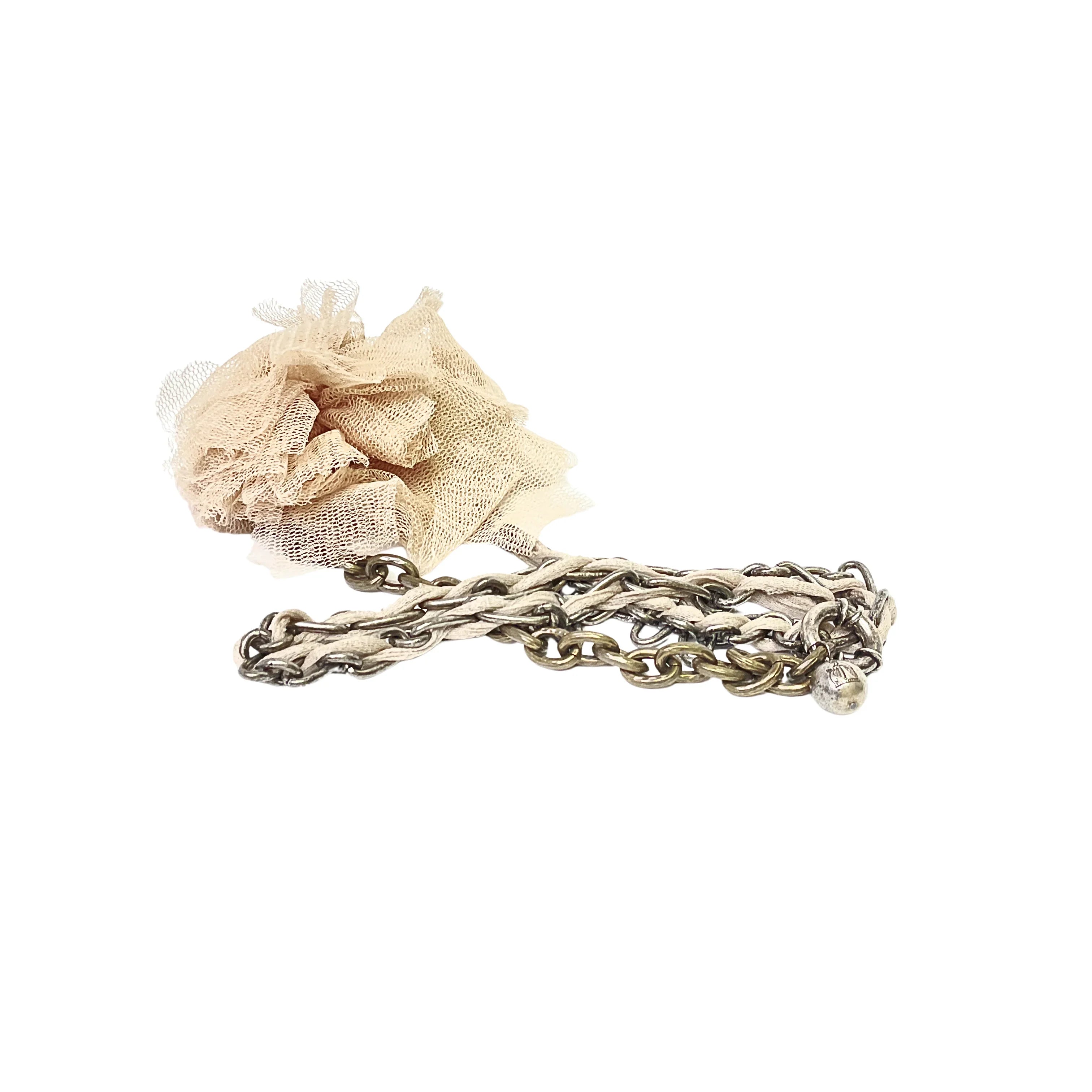 Lanvin Necklace With Tulle Aged Metal - Lost Designer