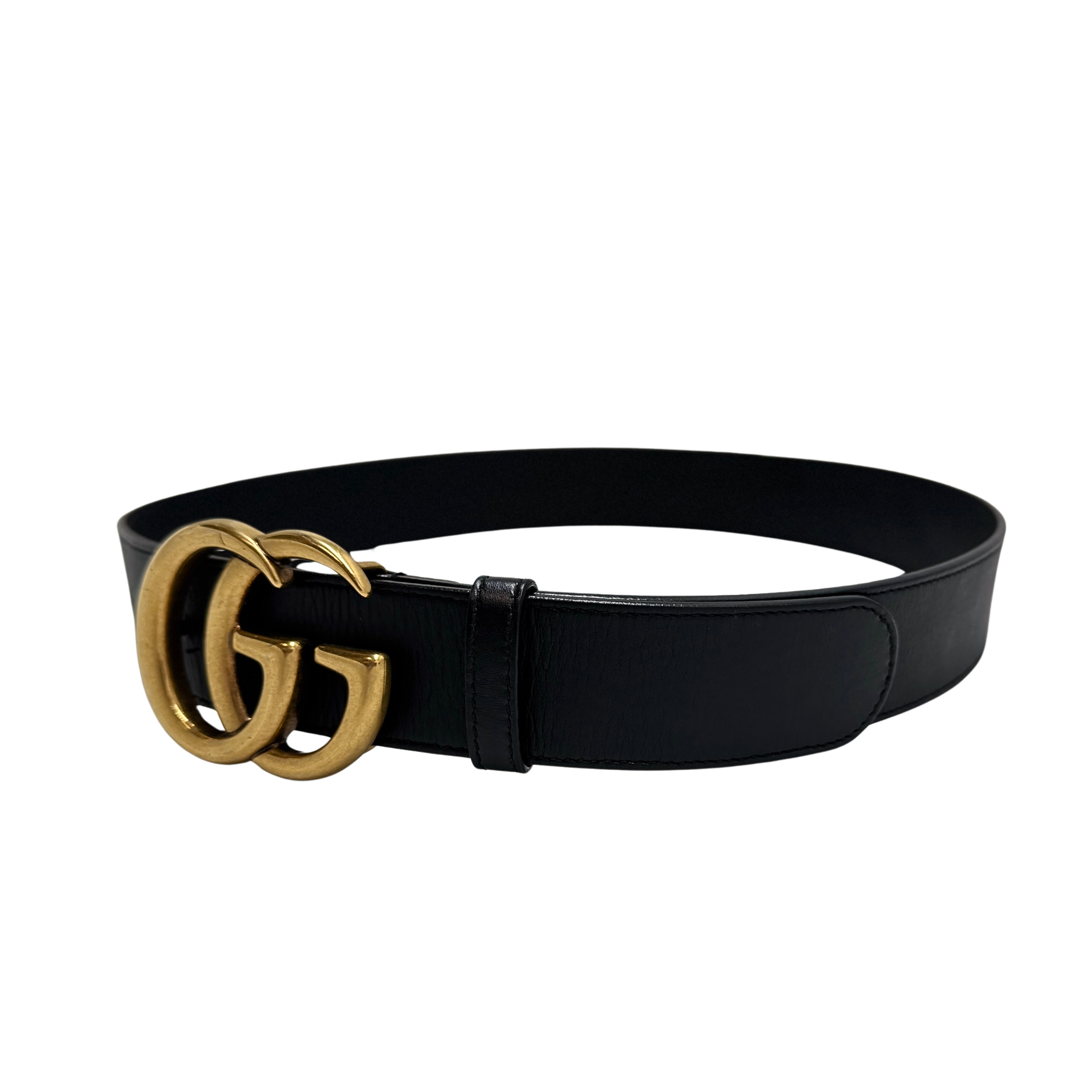 Gucci GG Marmont Wide Belt Leather Black 85/34