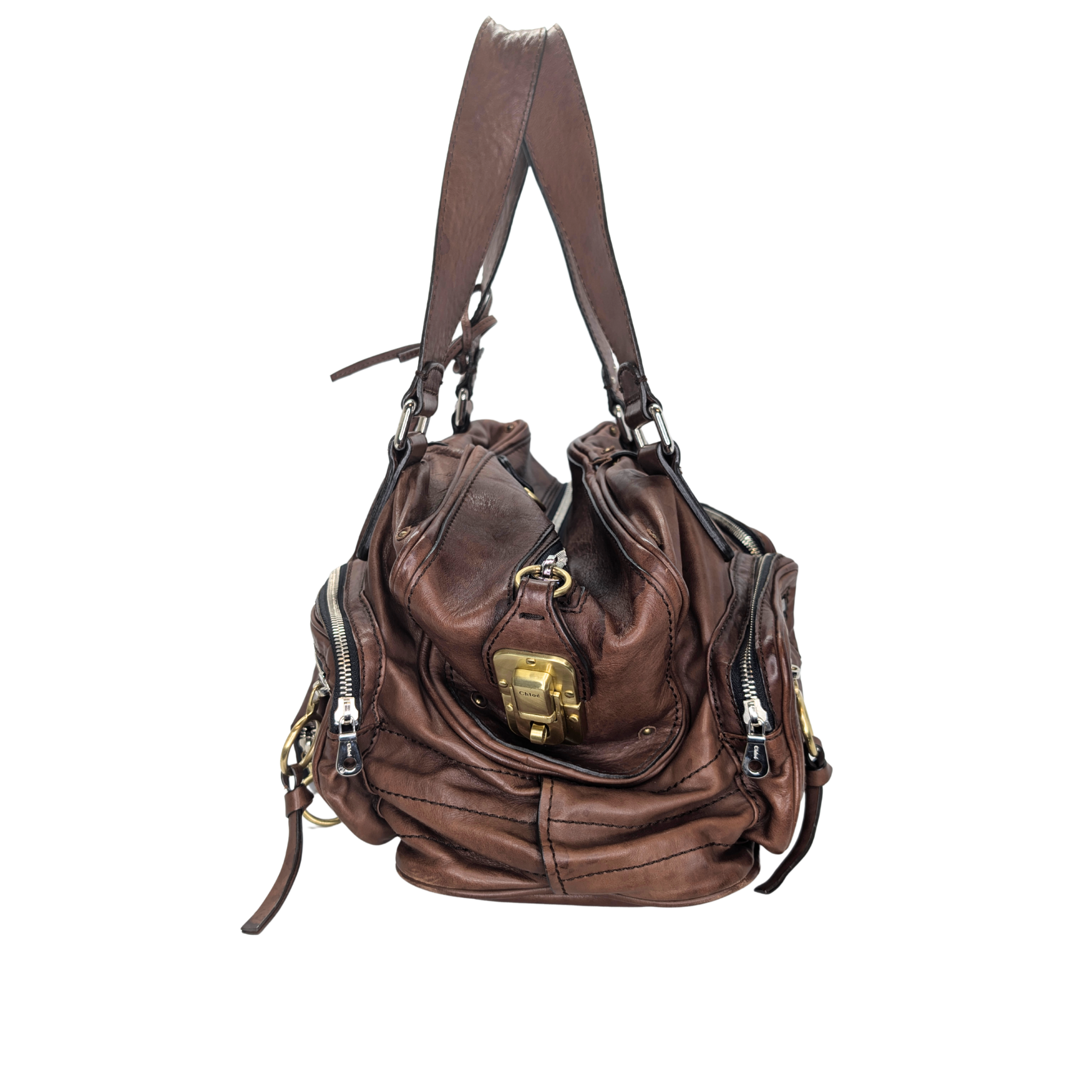Chloe Betty Leather Handbag Brown