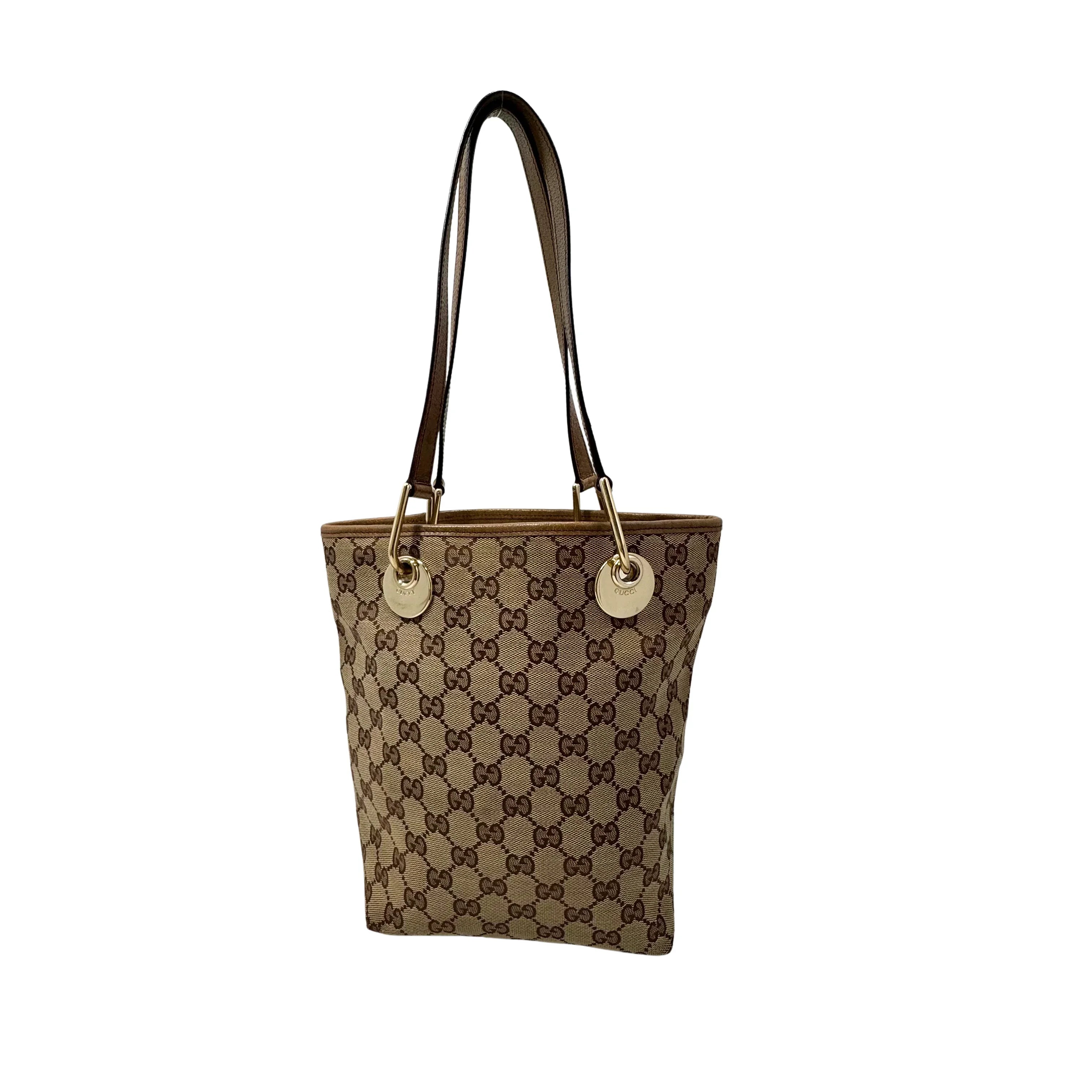 Gucci GG Canvas Tote Bag Brown - Lost Designer