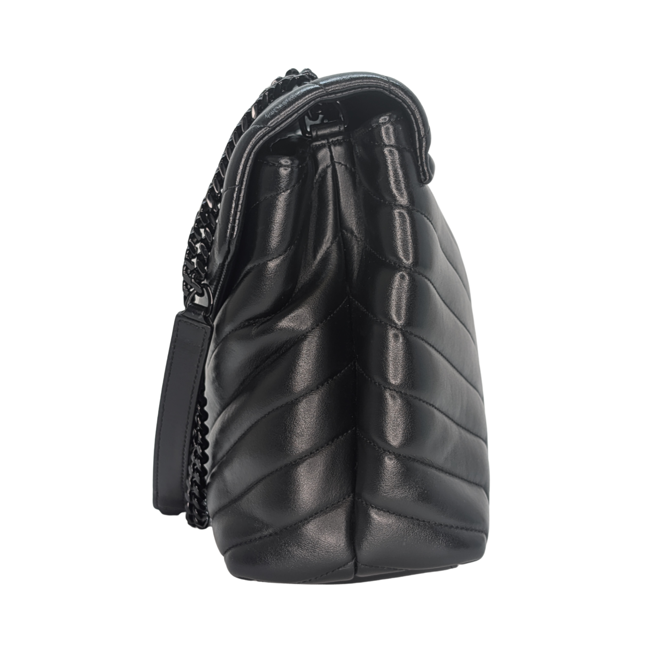 Yves Saint Laurent YSL Loulou Toy Medium Shoulder Bag Black