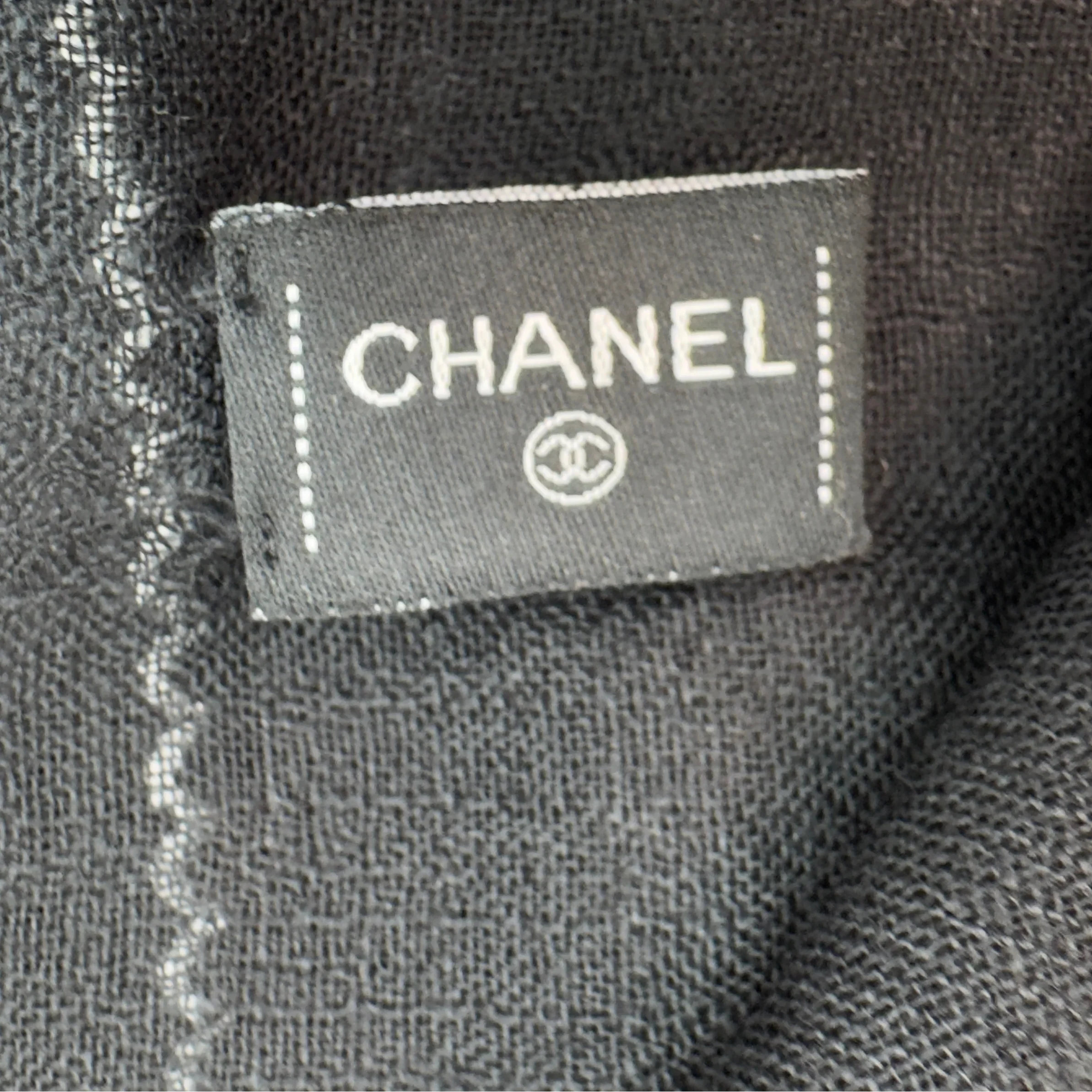 Chanel Cashmere Scarf Black - Lost Designer