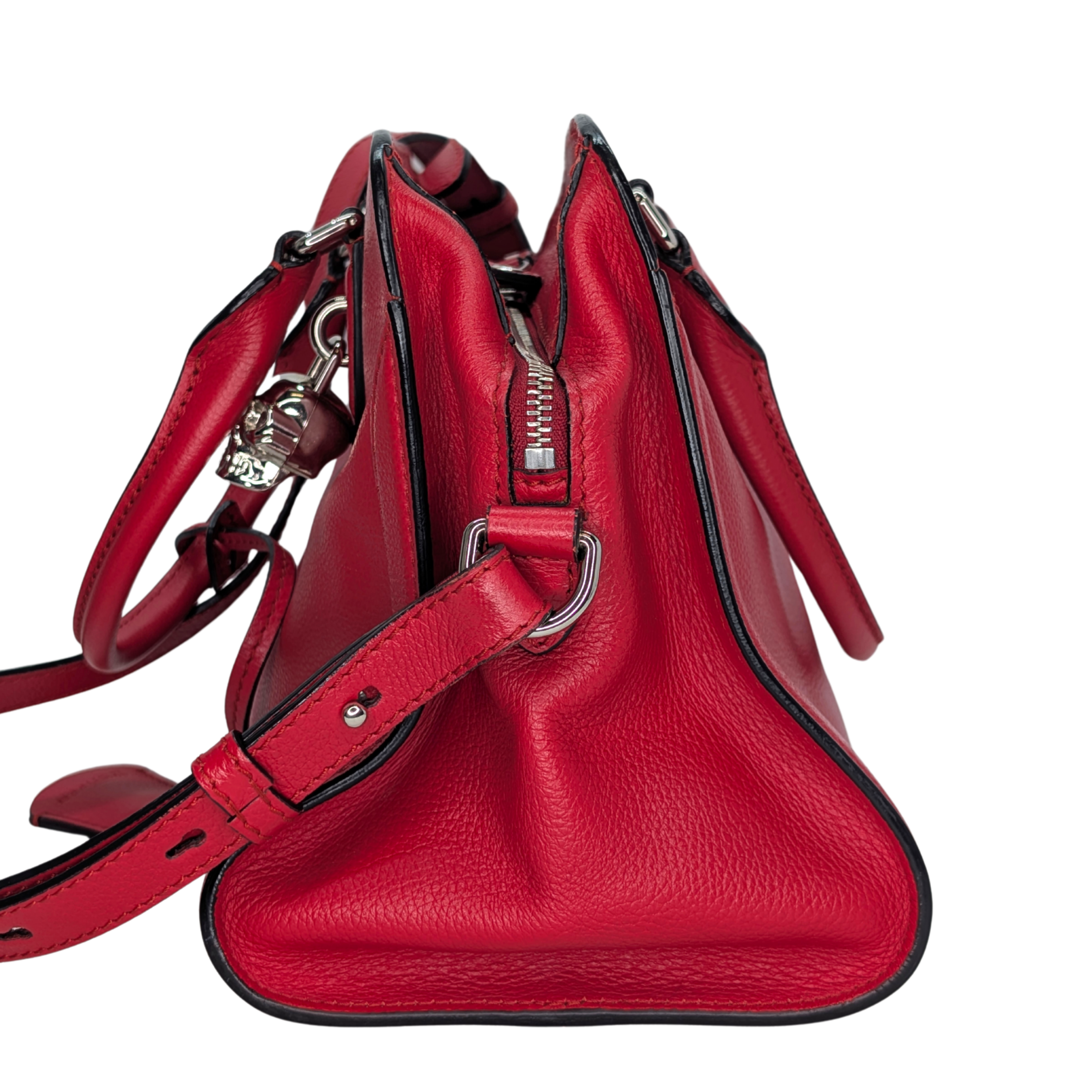 Alexander McQueen Padlock Skull Tote Bag Red