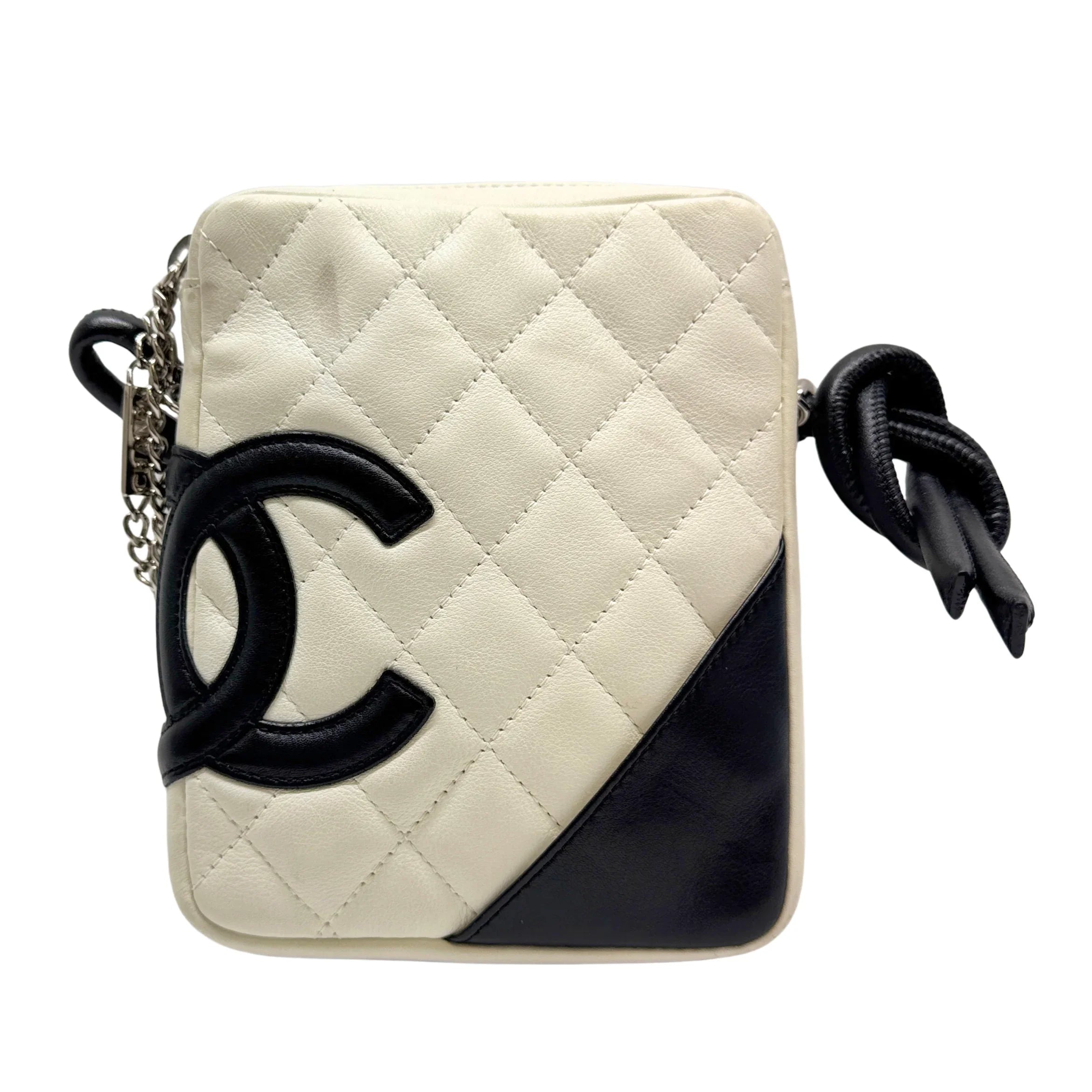 Chanel Quilted Cambon Small Messenger Bag White - Lost Designer