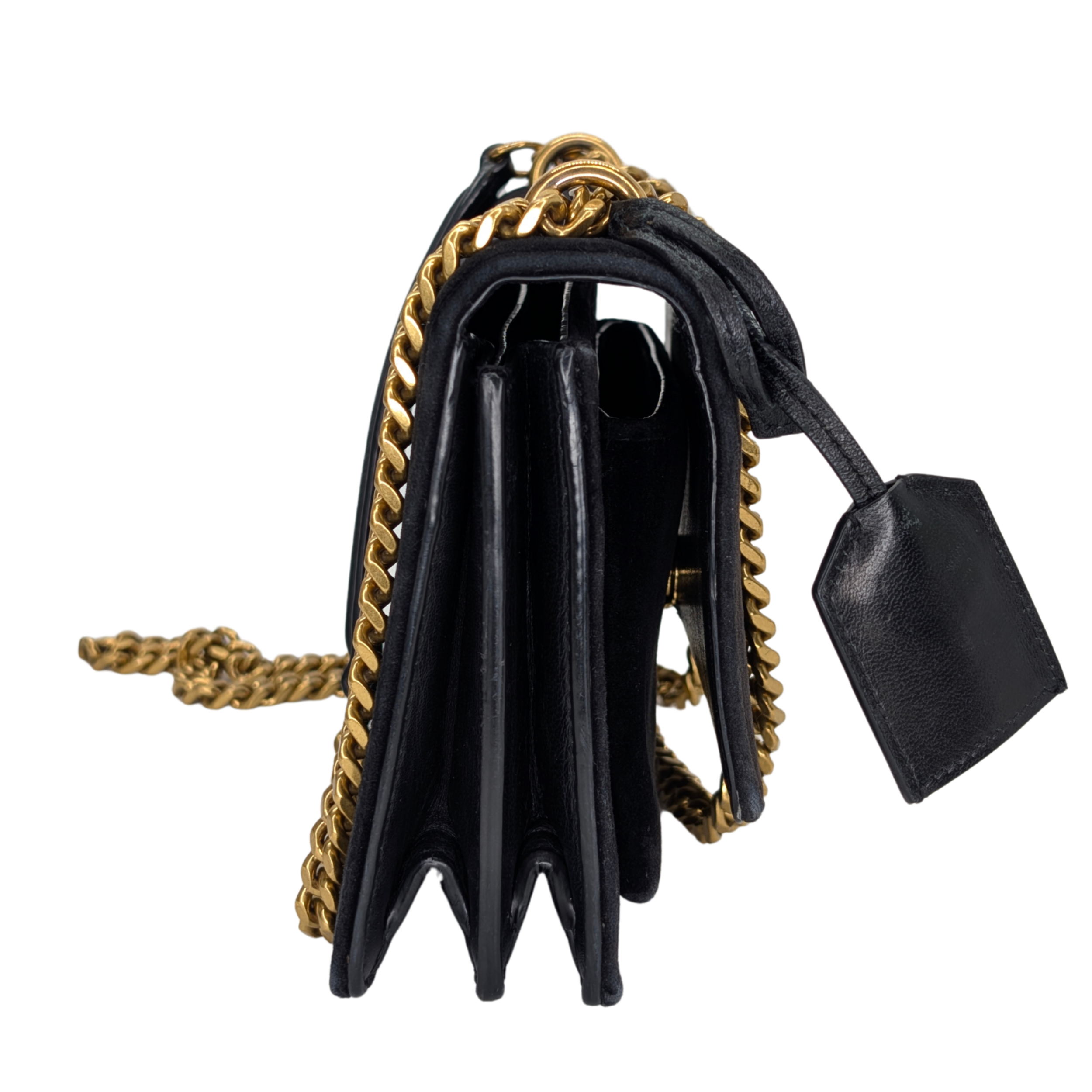 Yves Saint Laurent Sunset Velvet Small Bag Black