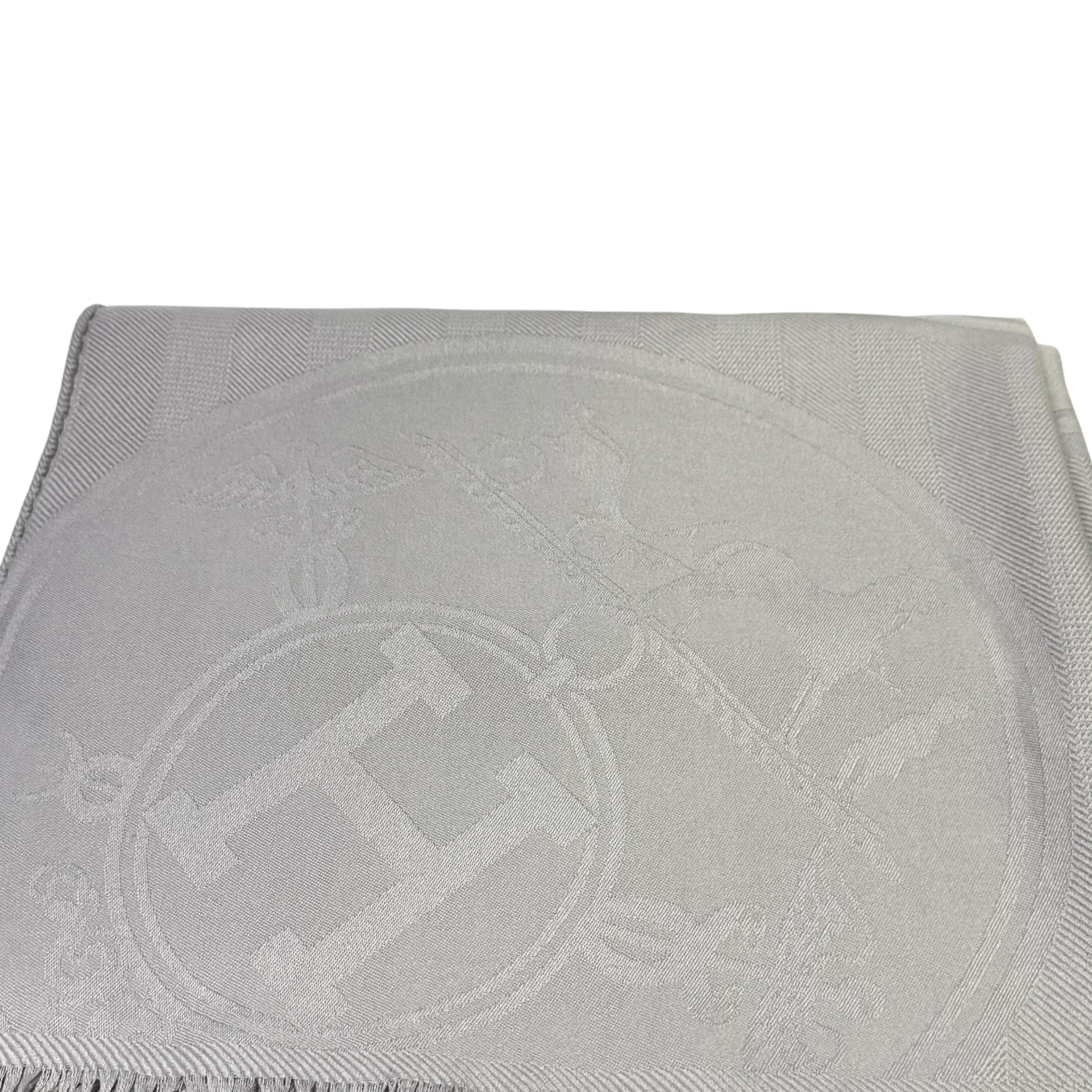 Hermès Silk Cashmere Scarf Grey - Lost Designer