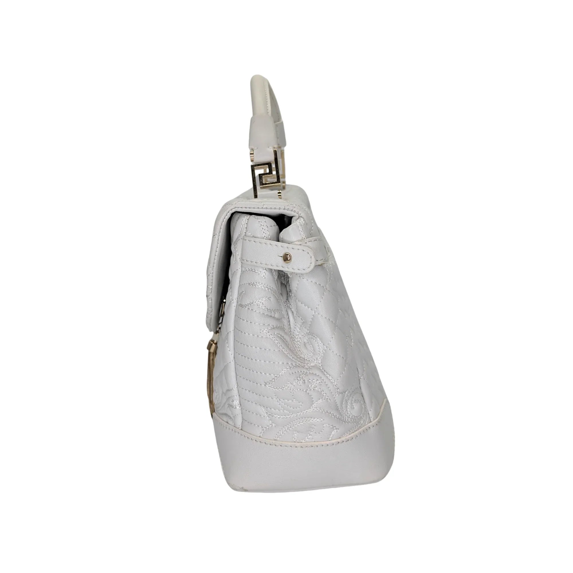 Versace Vanitas Barocco Handbag White - Lost Designer