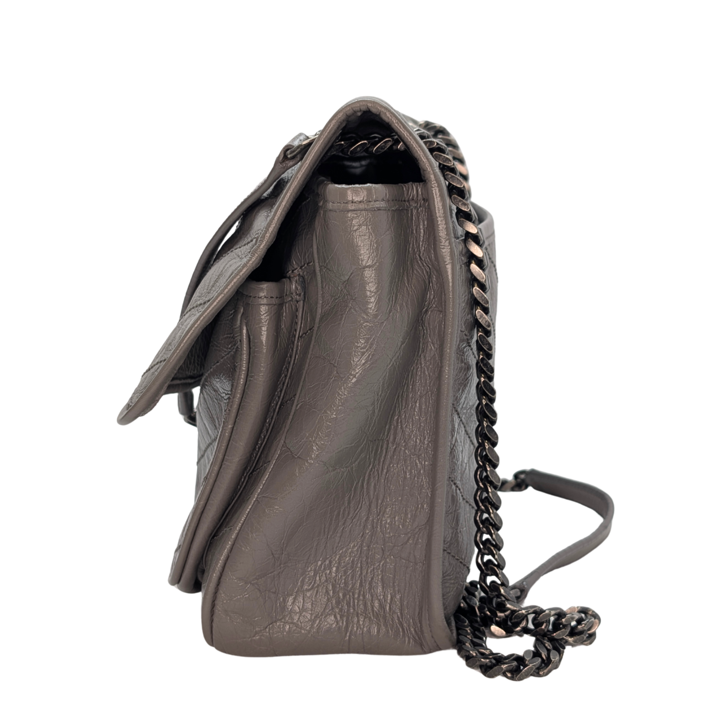Yves Saint Laurent Crinkled Calfskin Matelasse Monogram Medium Niki Bag
