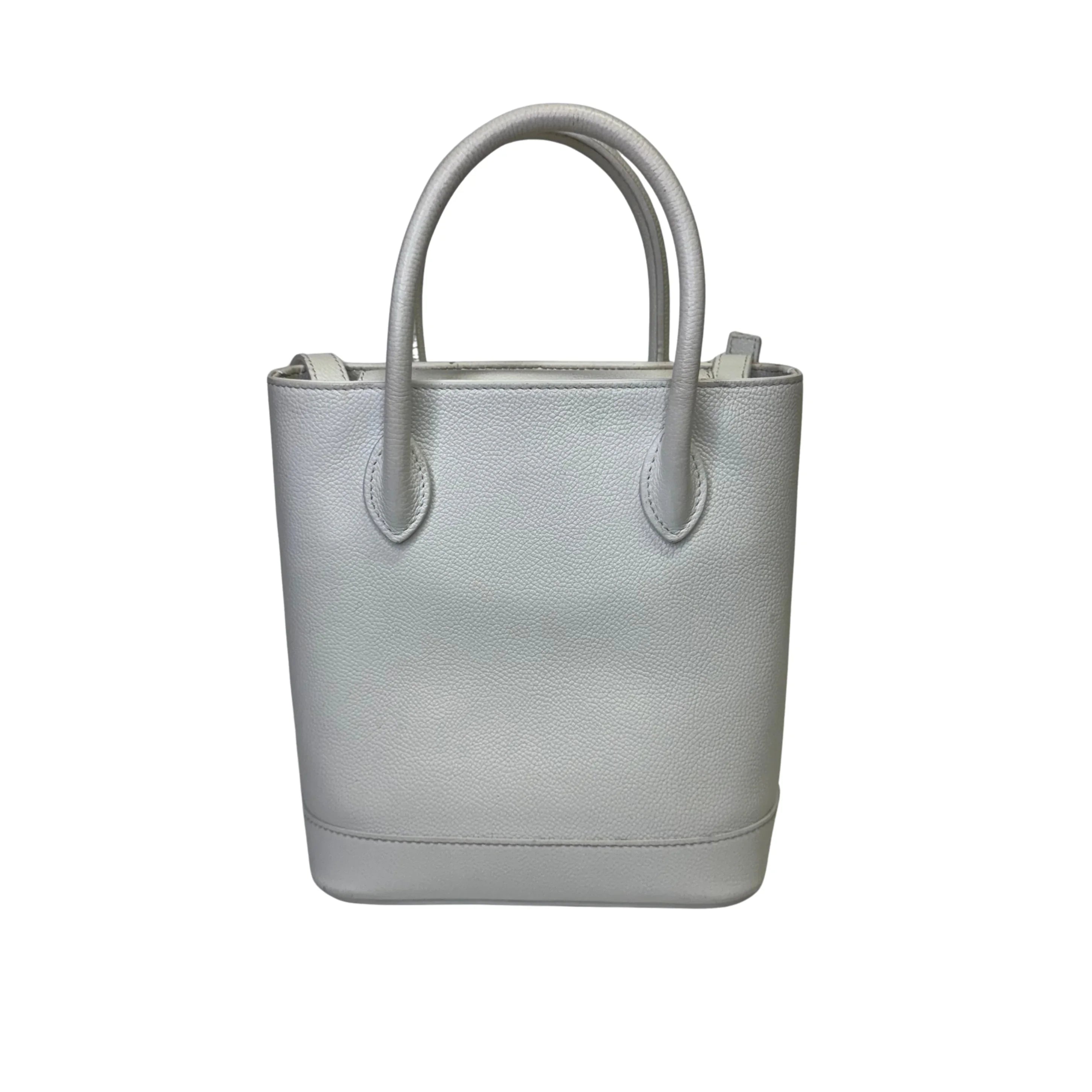 Balenciaga Ville XXS Shoulder Leather Bag w Strap White