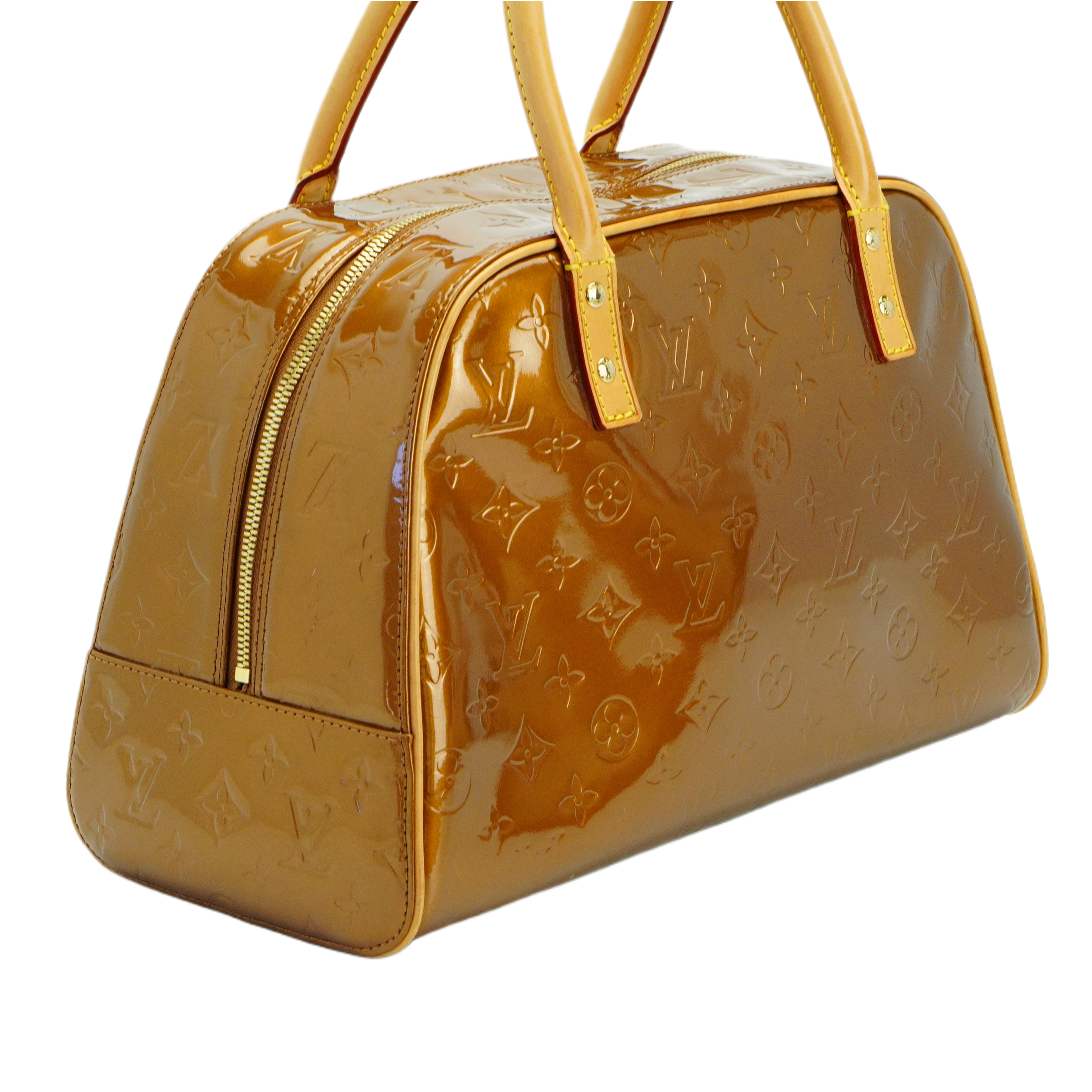 Louis Vuitton Bronze Monogram Vernis Tompkins Square Handbag