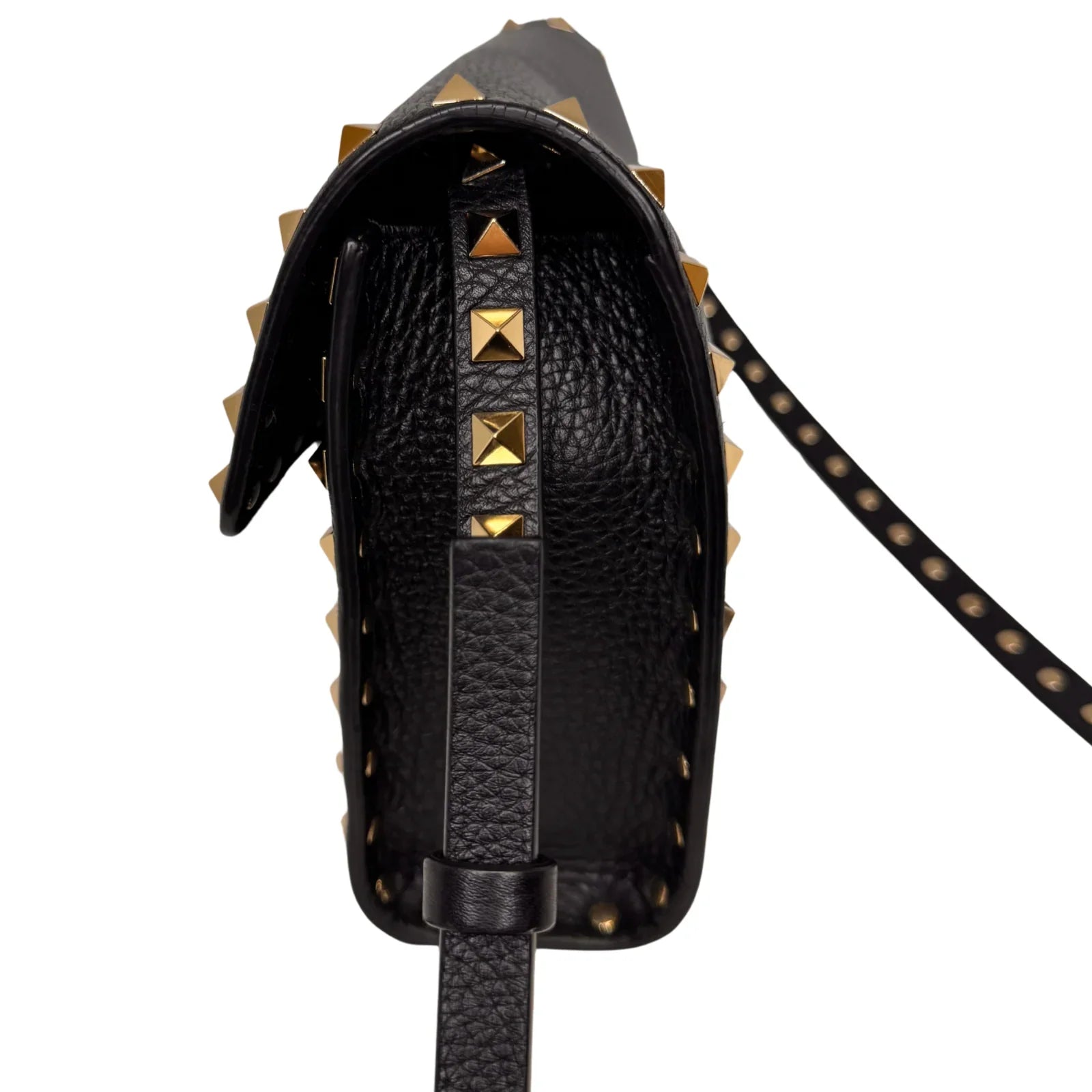Valentino Garavani Rockstud Flip Lock Crossbody Bag – Black - Lost Designer