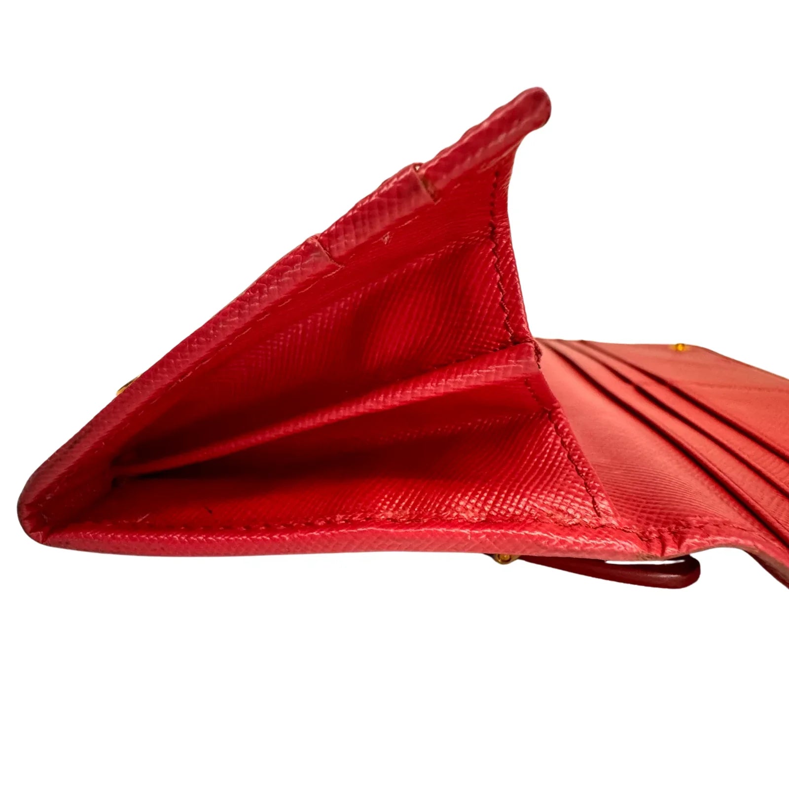 Prada Vitello Daino Continental Flap Wallet in Pink