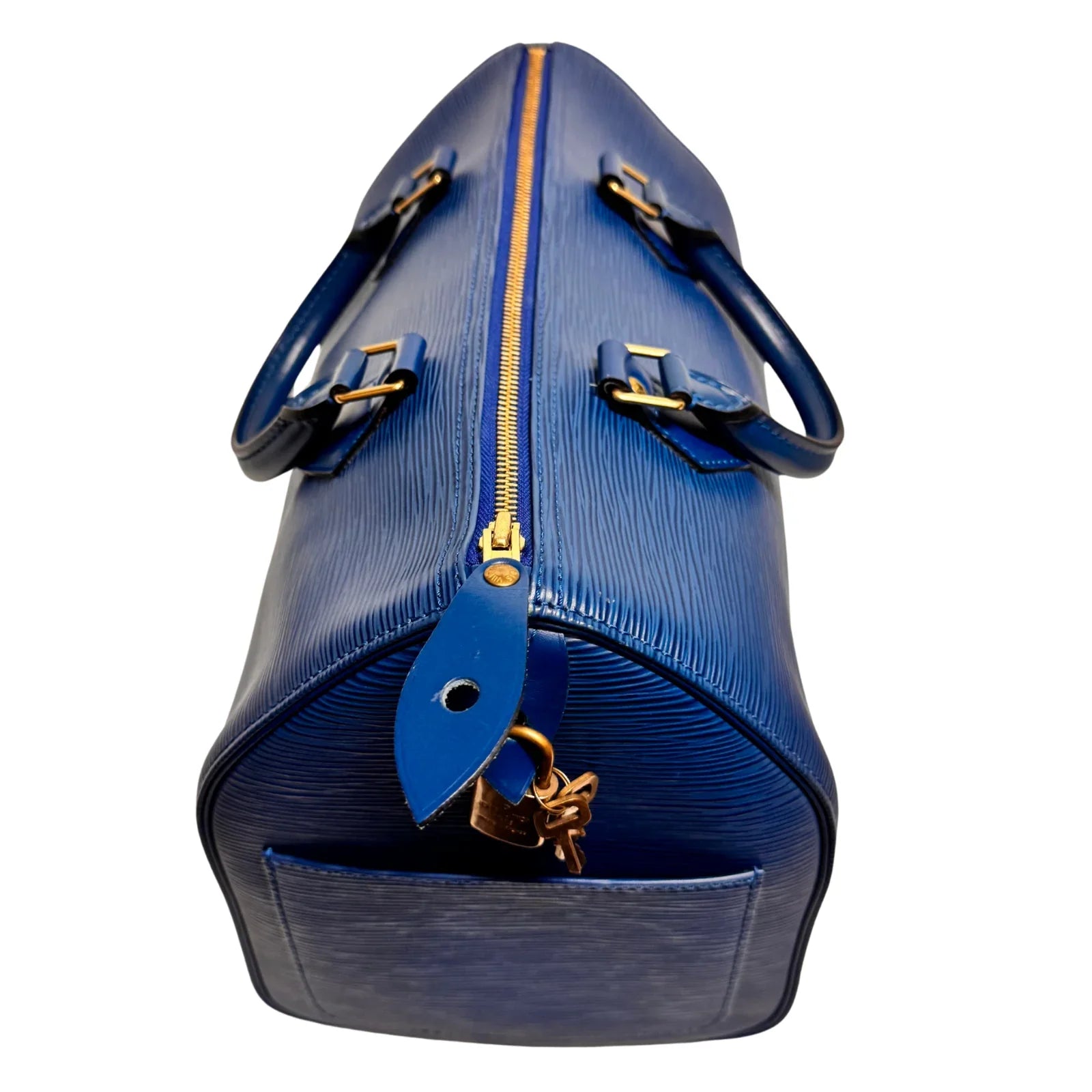 Louis Vuitton Epi Speedy 30 Blue Bag