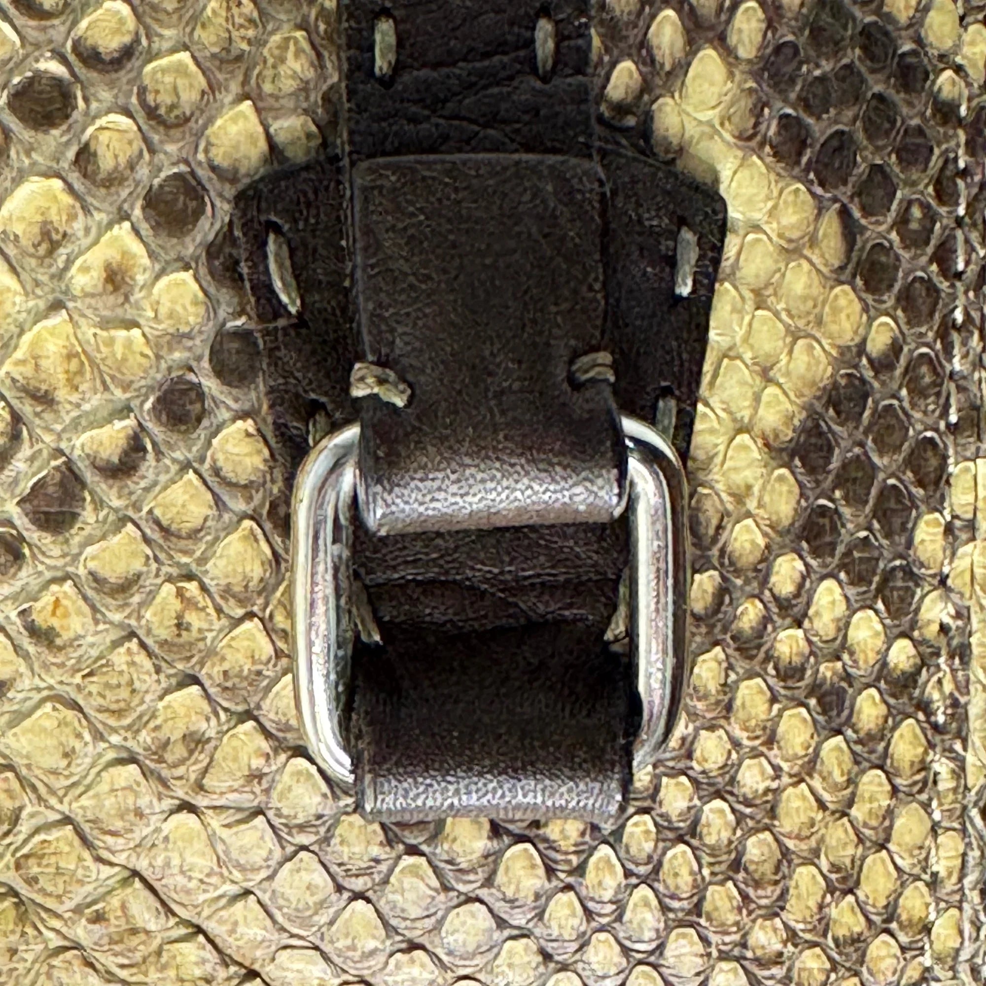Fendi Selleria Snakeskin Leather Shoulder Bag - Lost Designer