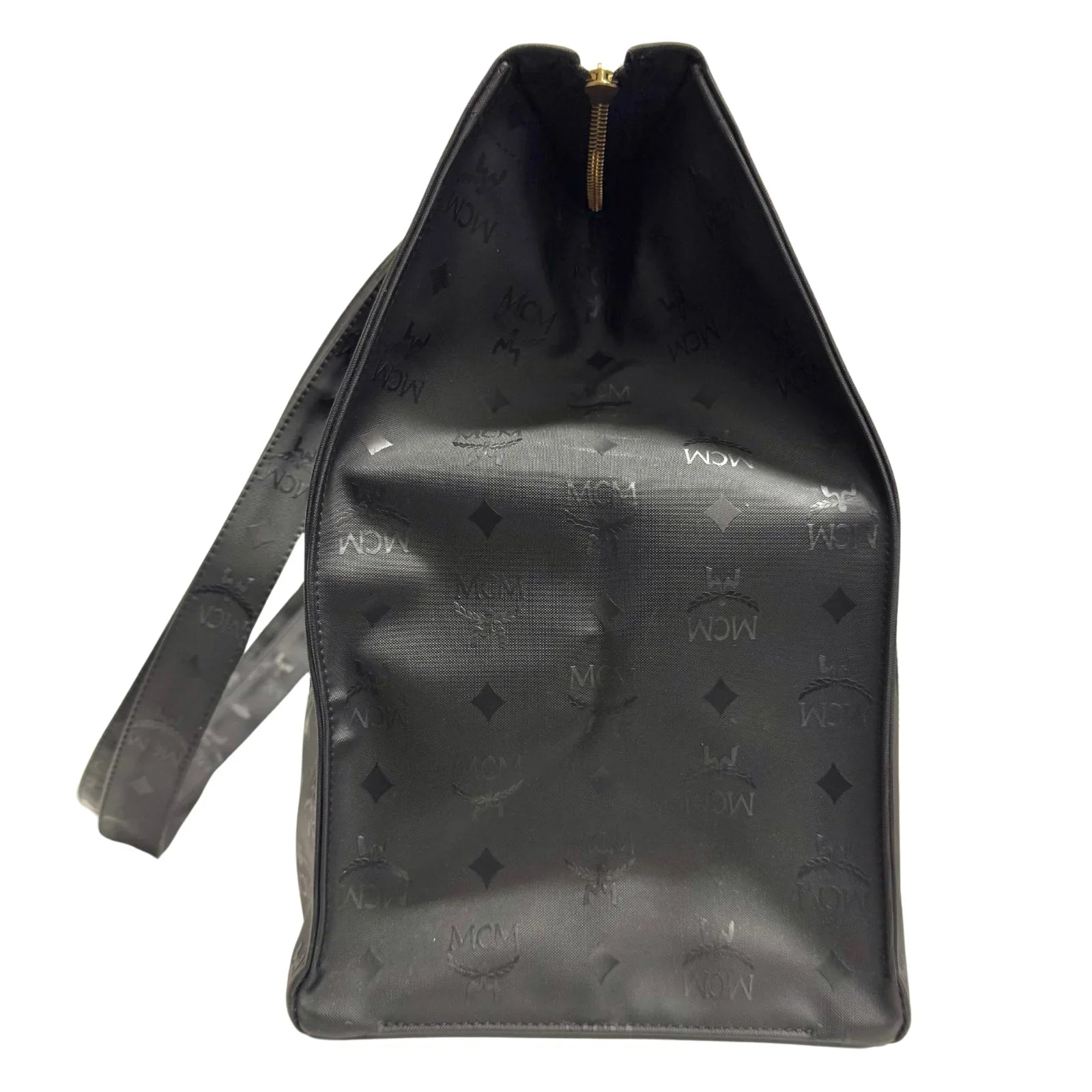 MCM Large Visetos Nylon Tote Bag Black