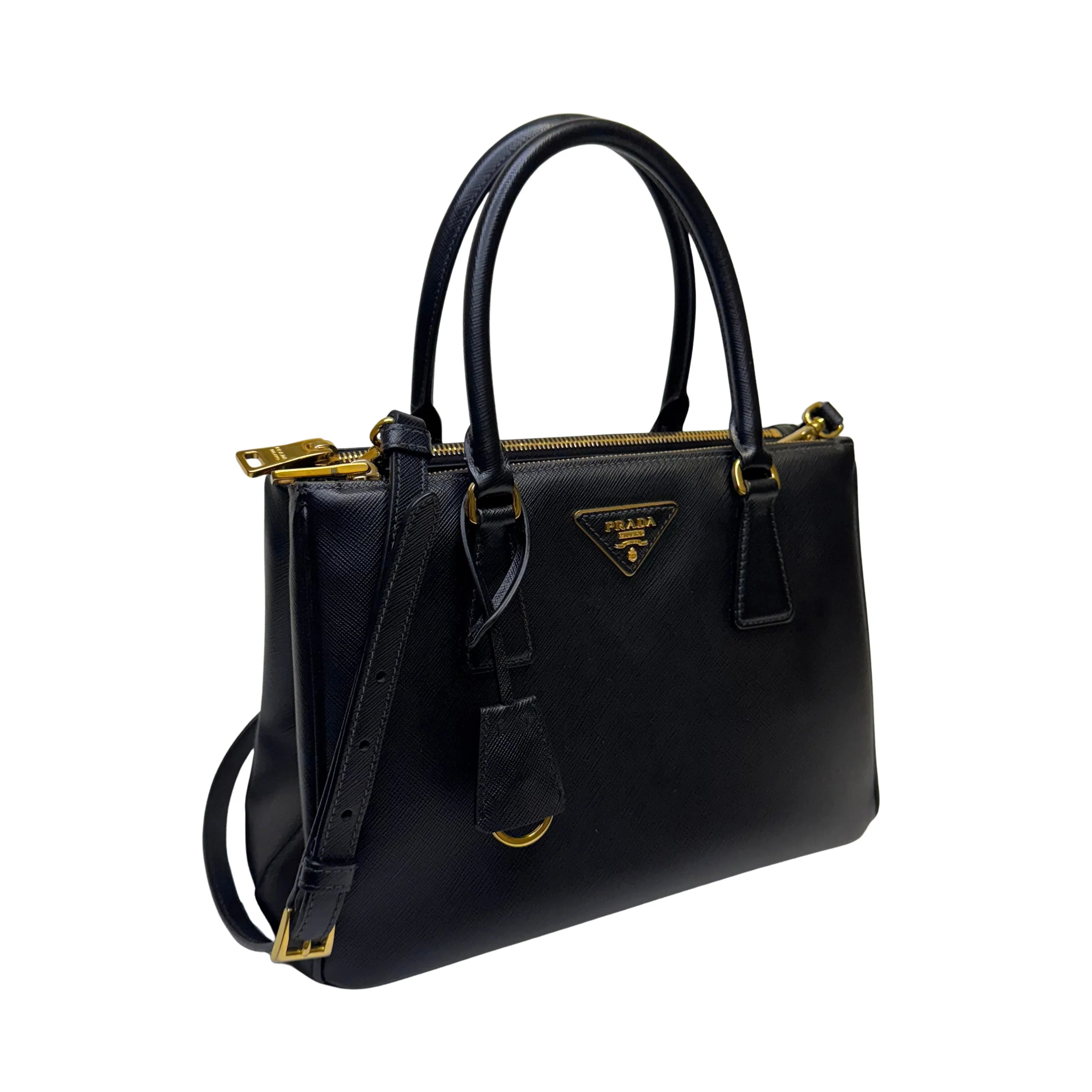 Prada Medium Galleria Saffiano leather bag Black