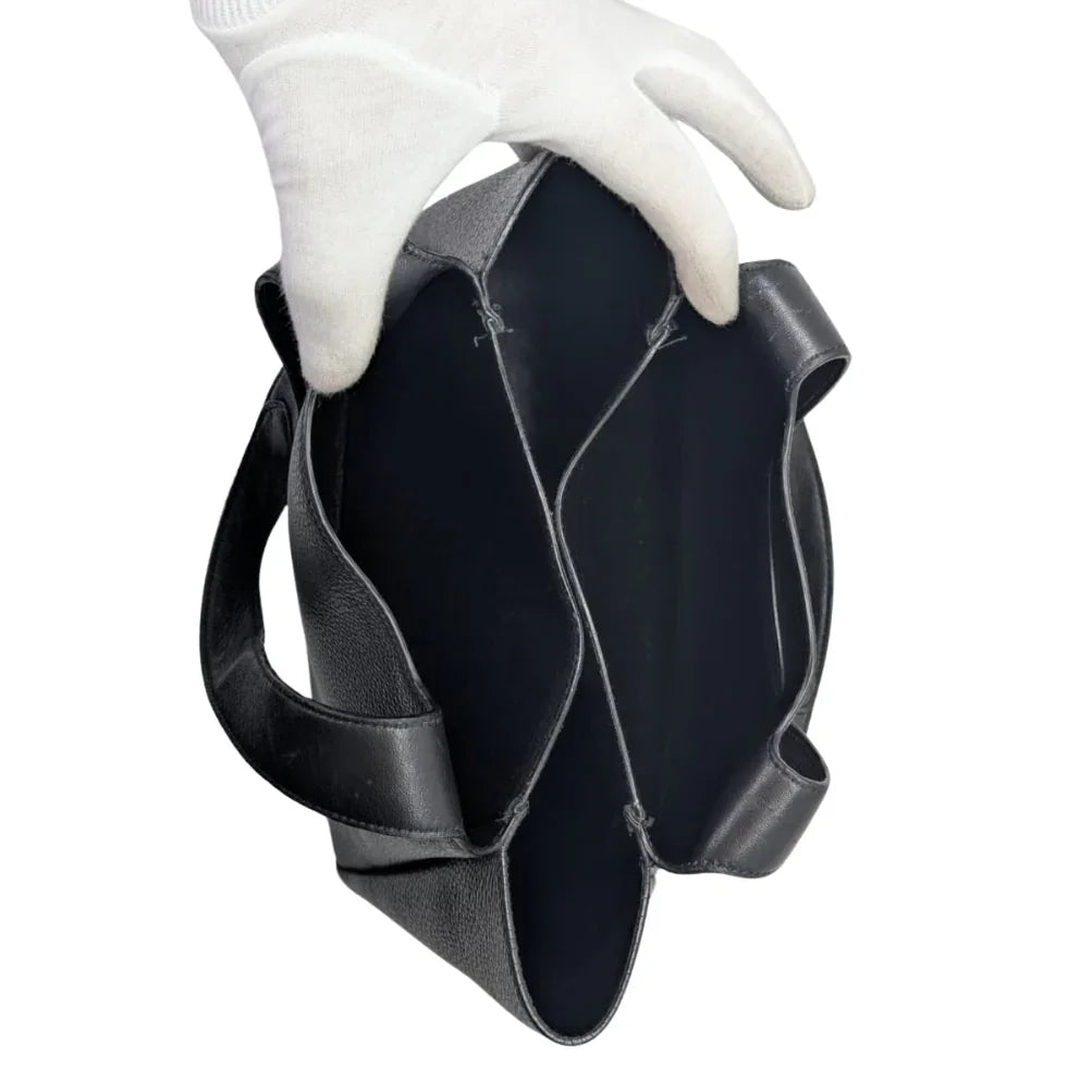 Prada Daino Soft Medium Dynamique Tote Bag Black - Lost Designer