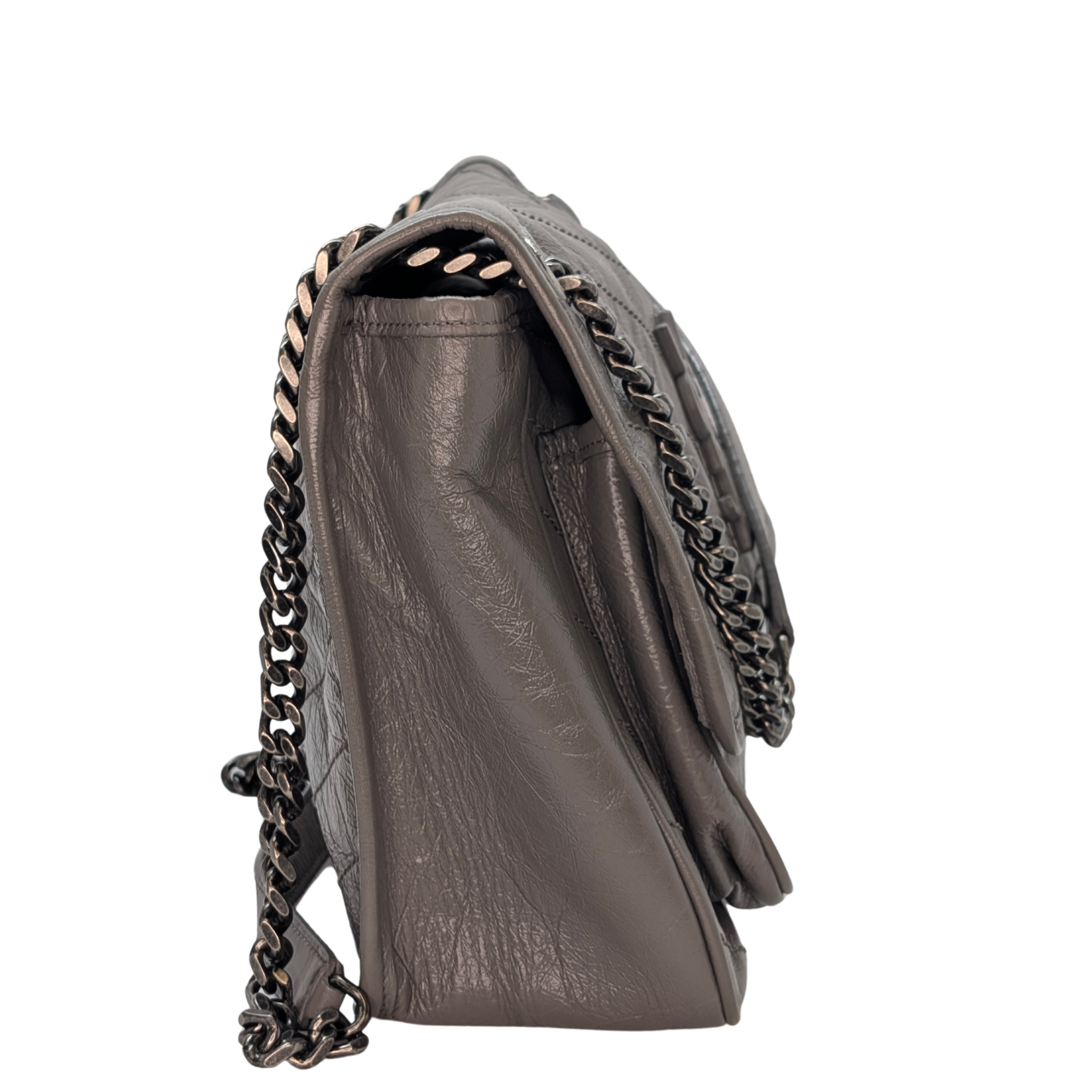 Yves Saint Laurent Crinkled Calfskin Matelasse Monogram Medium Niki Bag