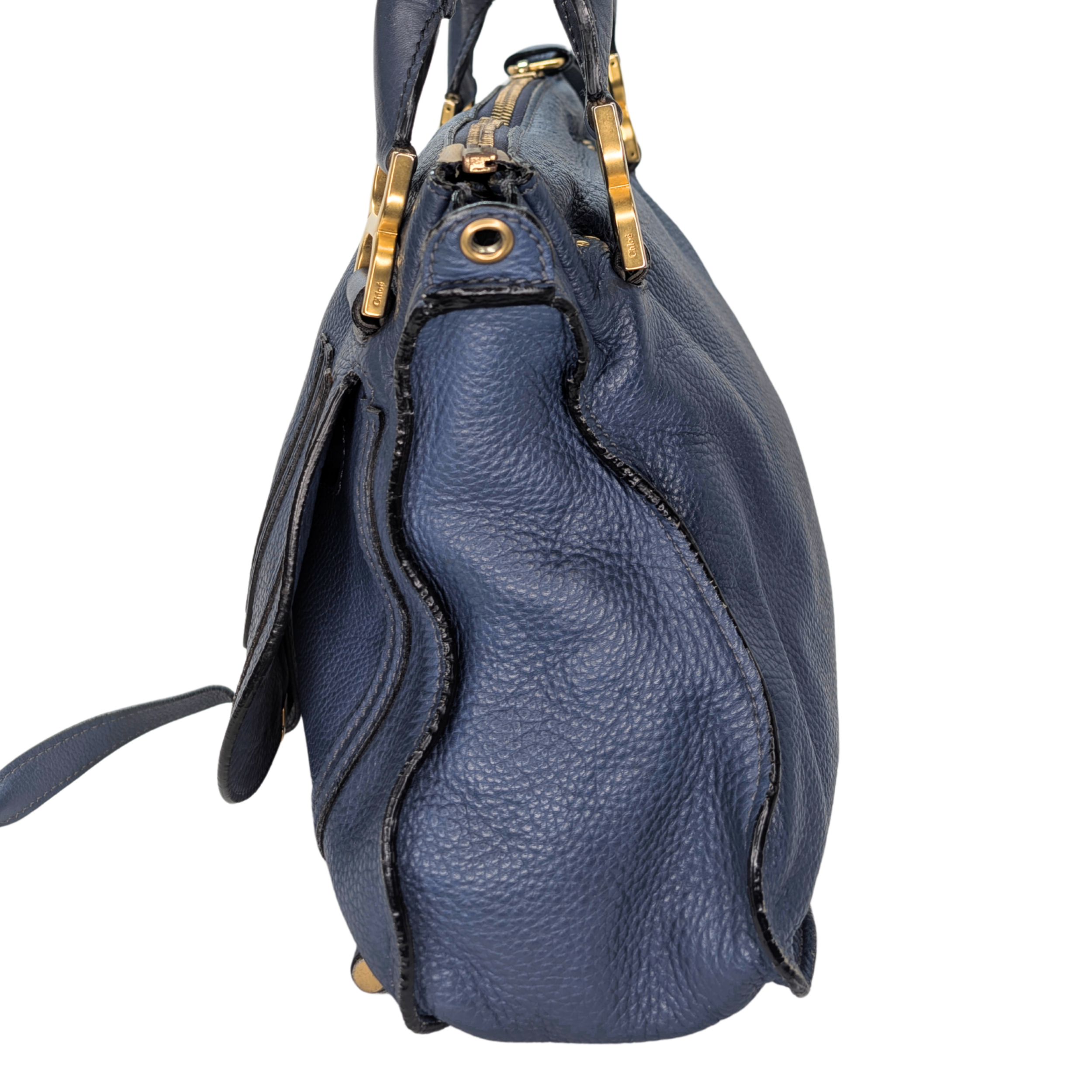 Chloe Marcie Messenger Bag Navy Blue