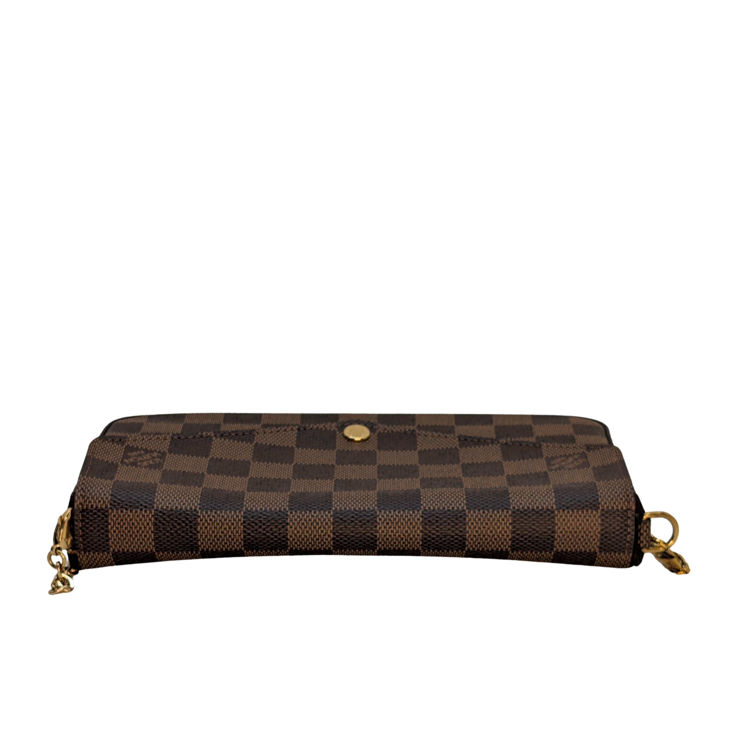 Louis Vuitton Damier Ebene Felicie Pochette Chain Wallet Bag
