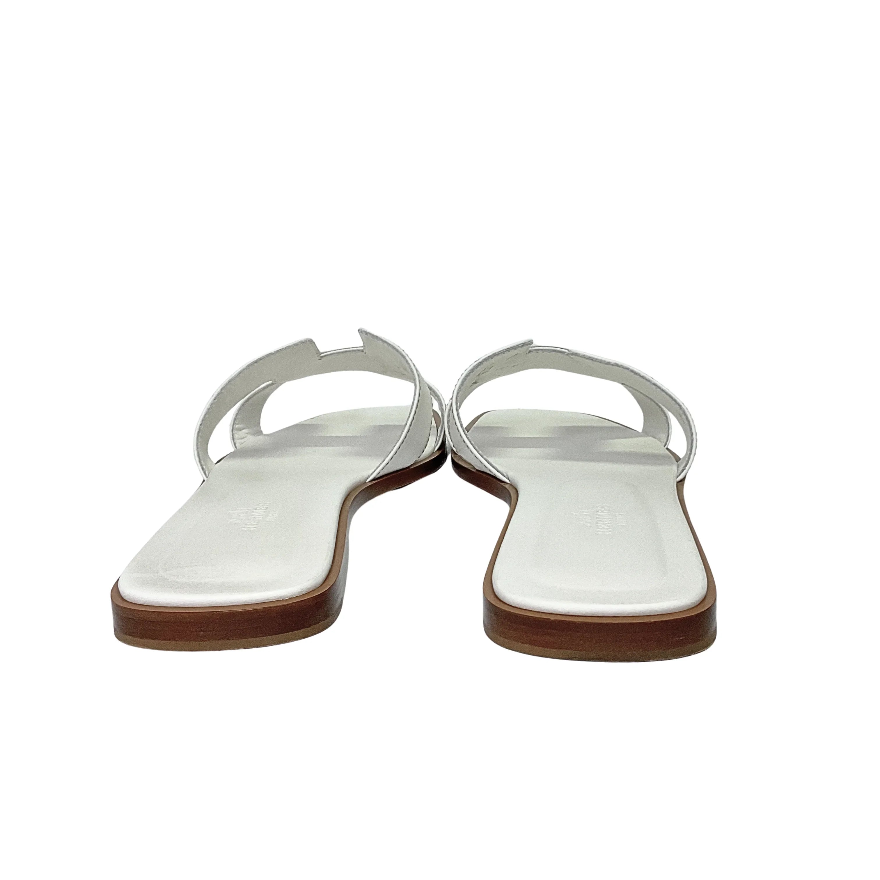 Hermes Oran Sandals White size 41 - Lost Designer