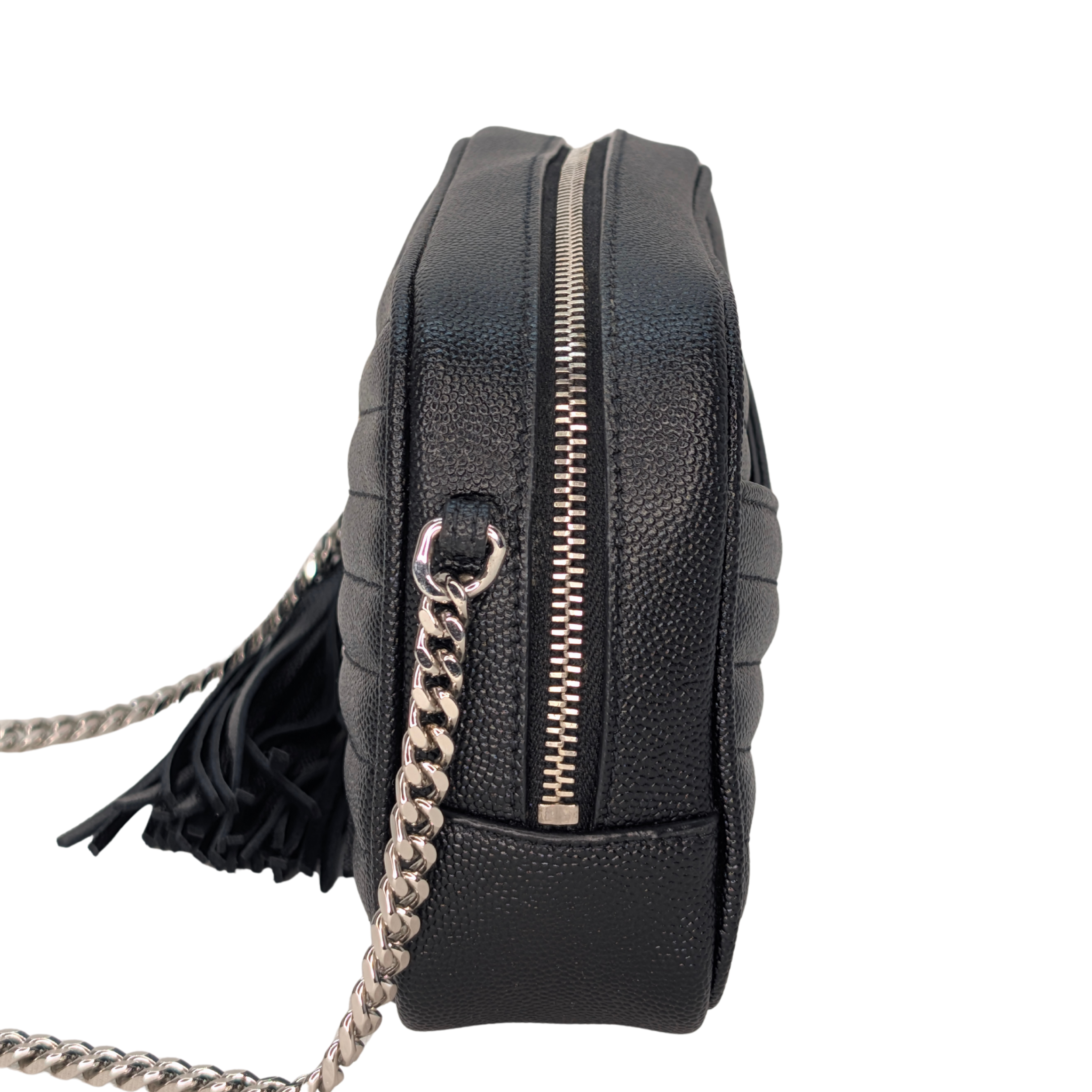 Saint Laurent Lou Mini Grain leather camera bag SHW