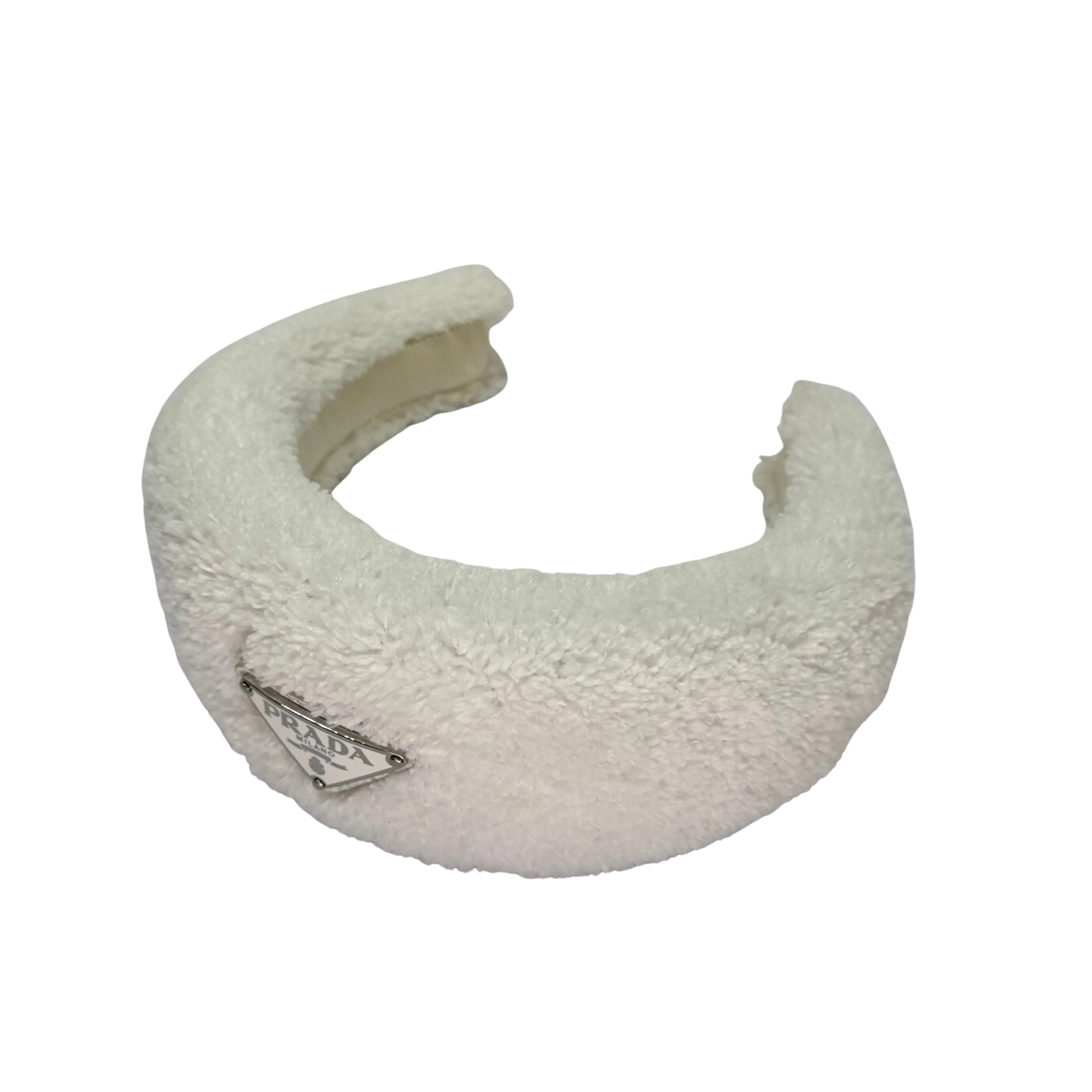 Prada Terry Cloth Headband White - Lost Designer