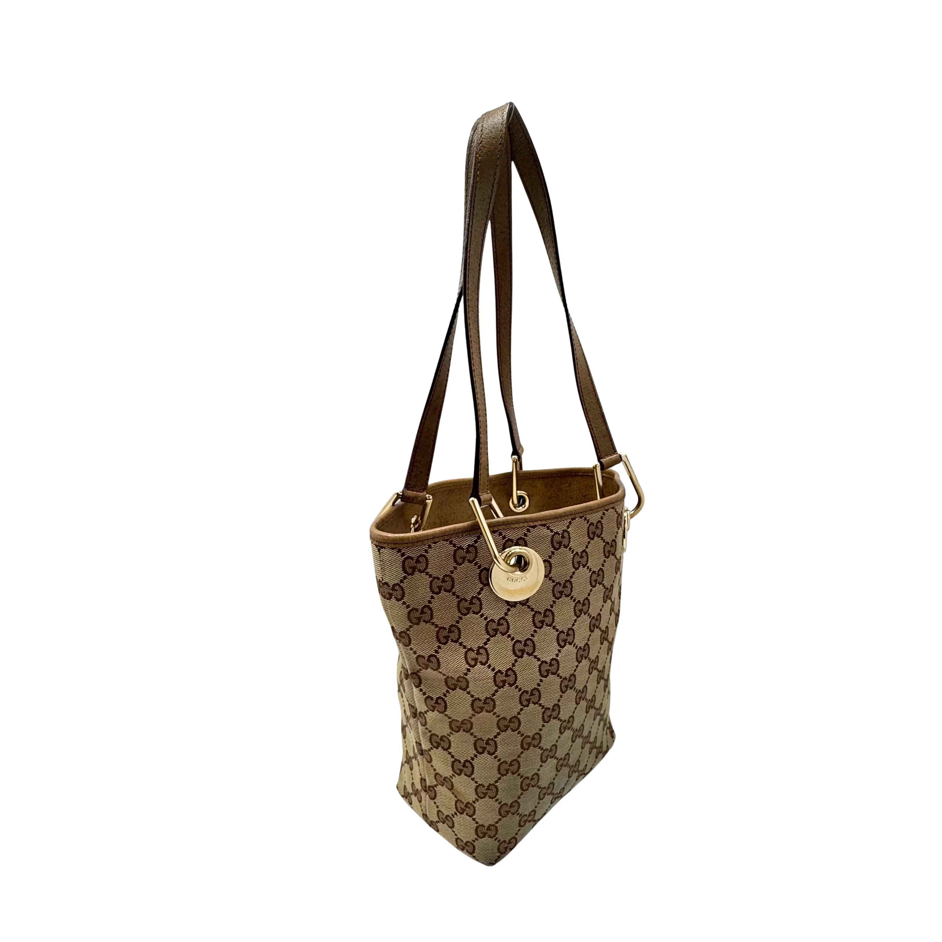 Gucci GG Canvas Tote Bag Brown - Lost Designer