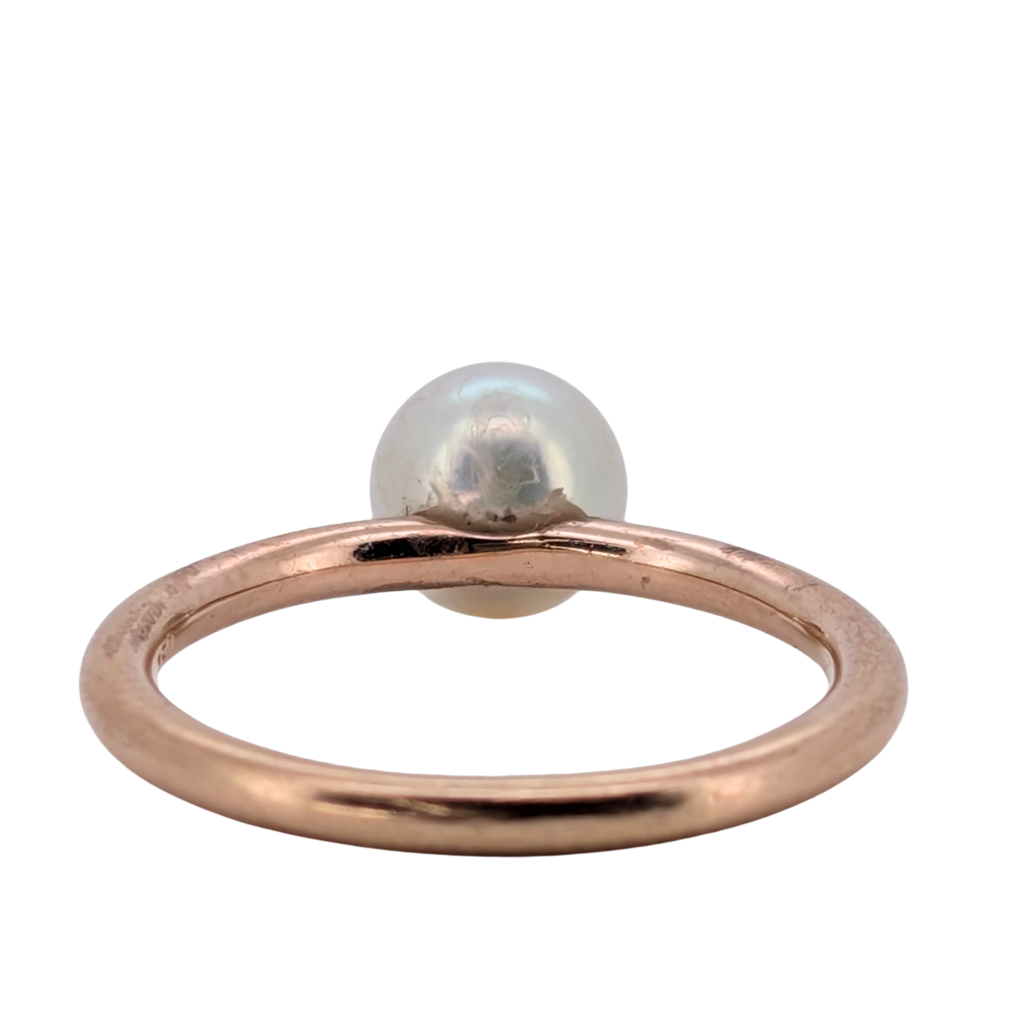 18K Rose Gold South Sea Pearl Diamond Ring