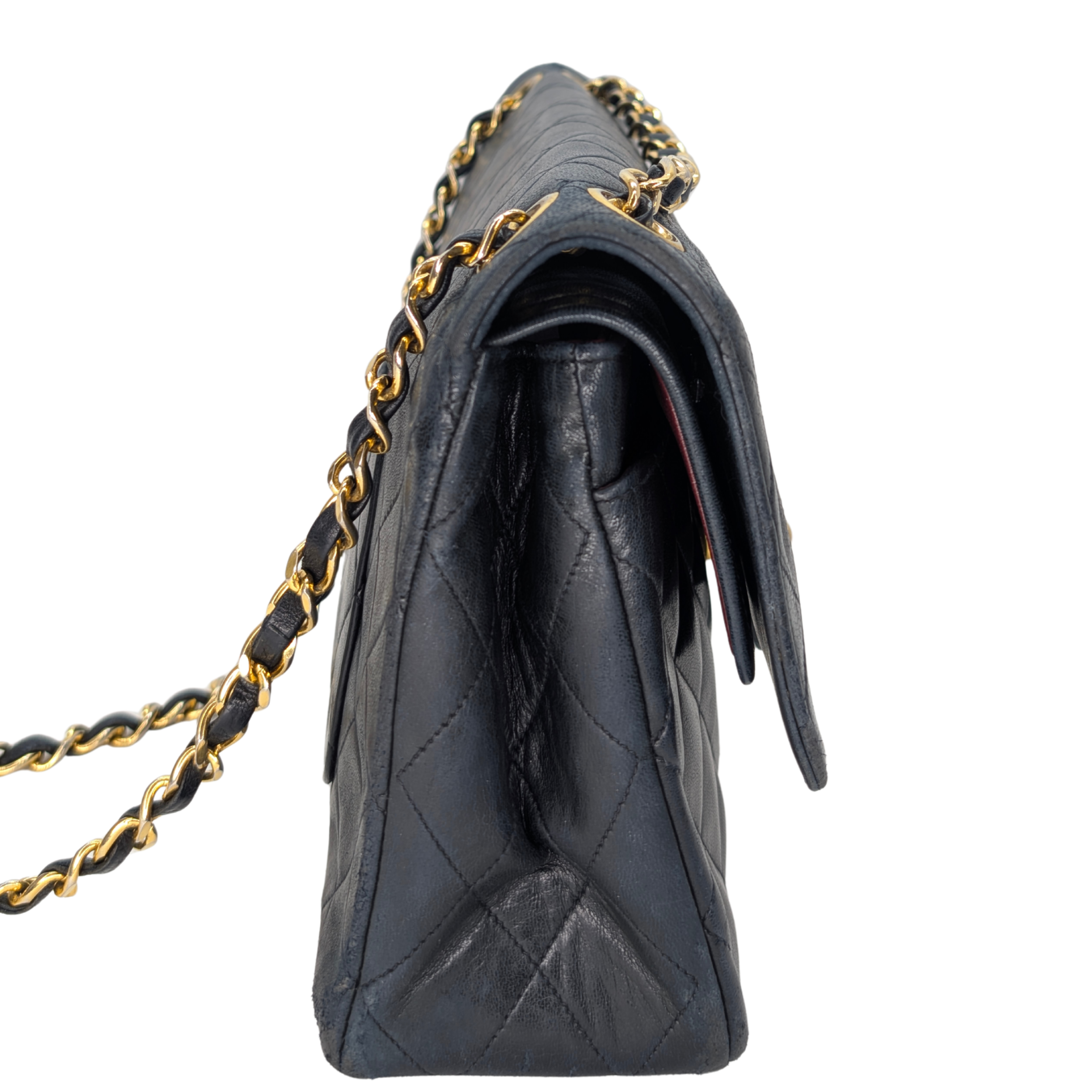 Chanel 复古经典款双翻盖中号手袋 黑色